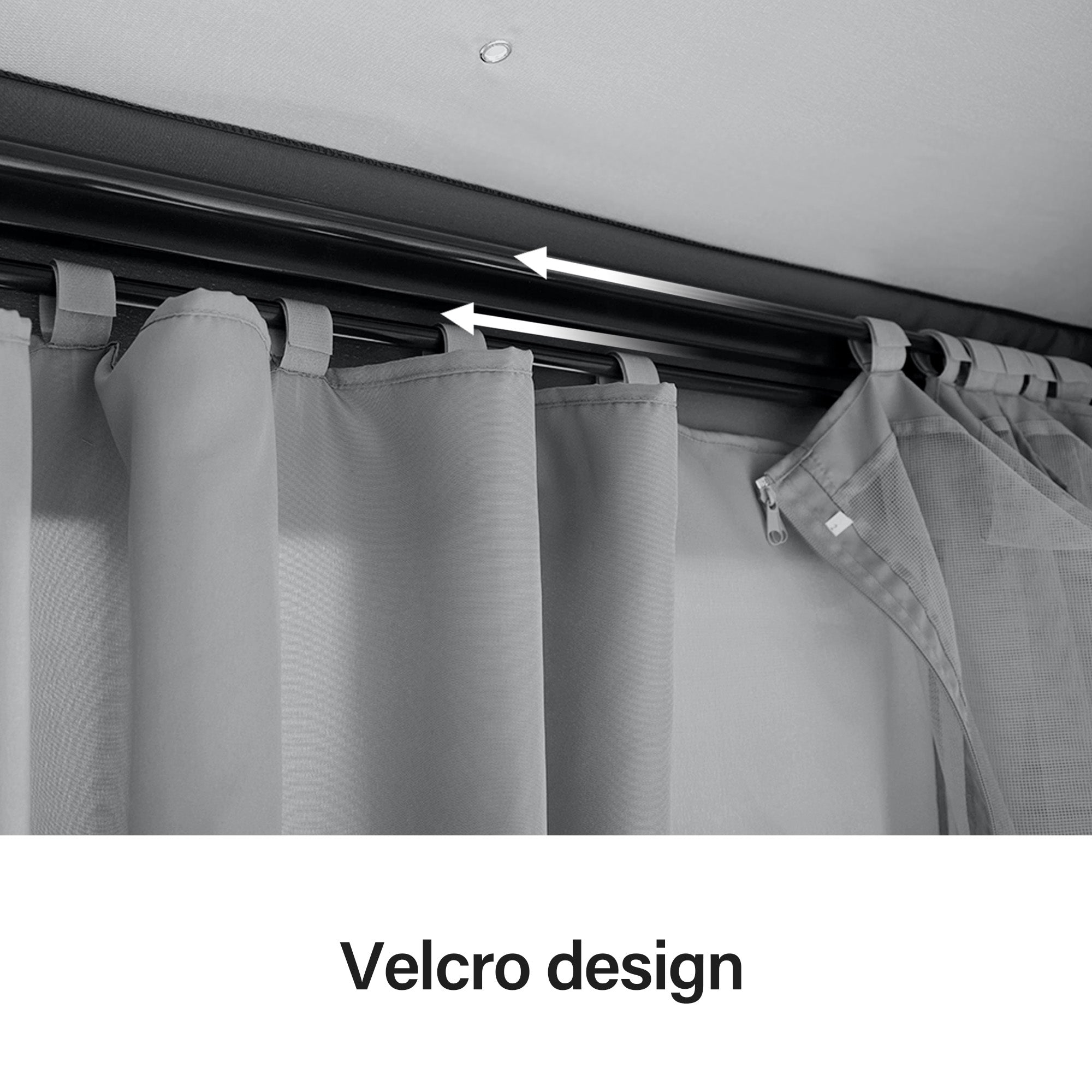 Canopy and Privacy Curtain For Lausaint Home Gazebo