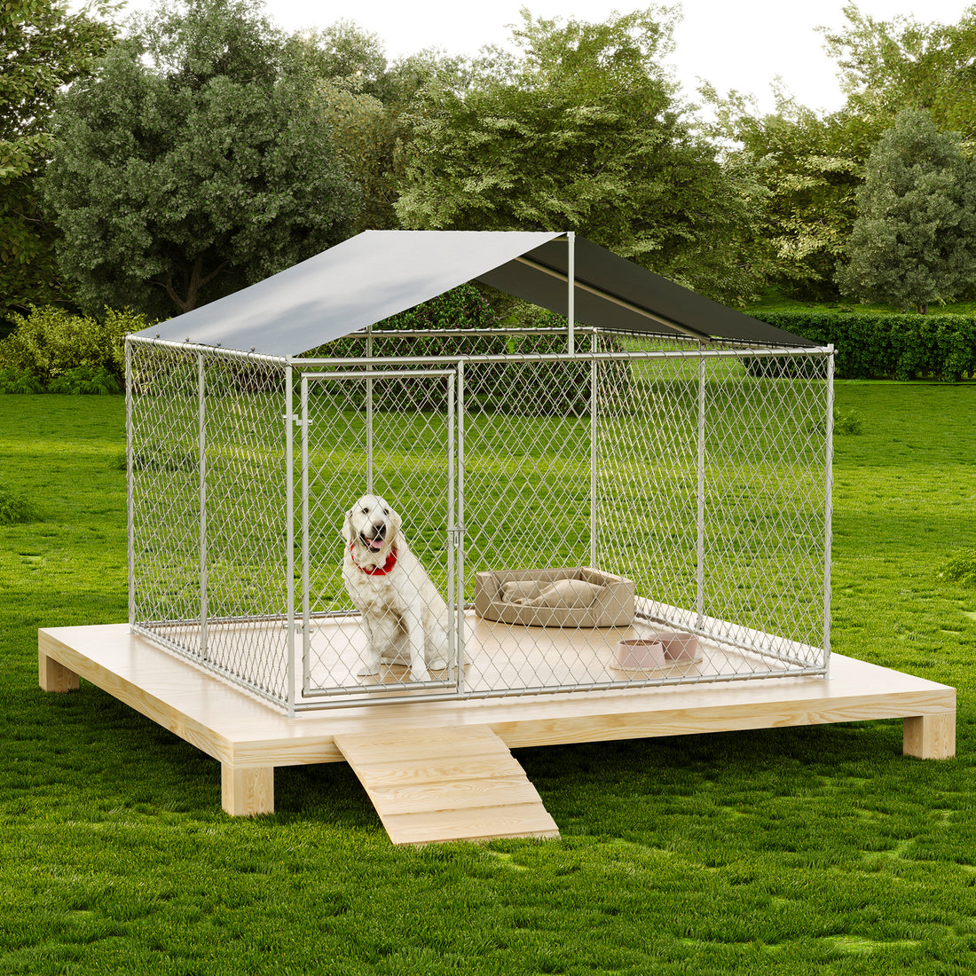 LAUSAINT HOME Heavy Duty Outdoor Dog Kennel