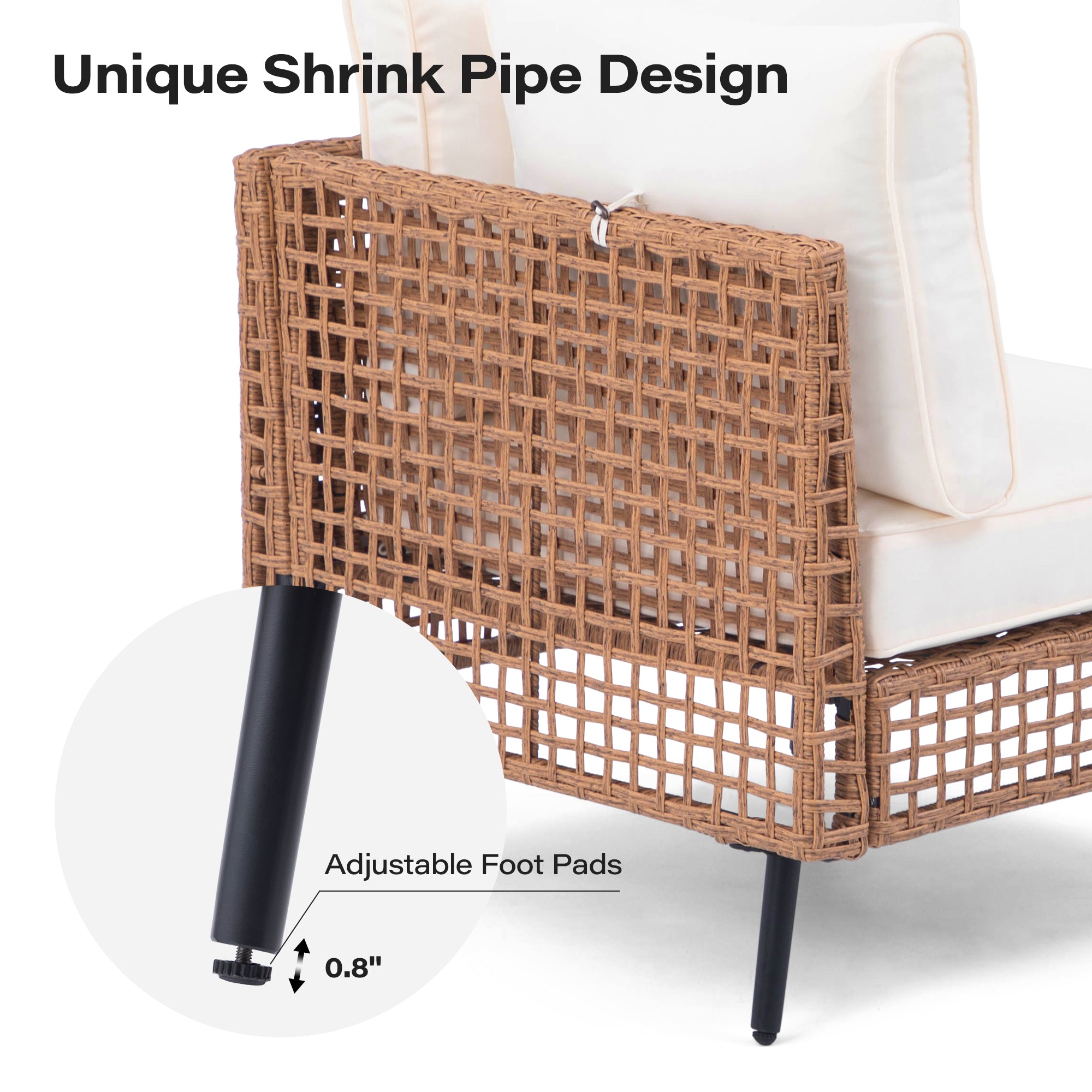 LAUSAINT HOME 7-Piece Wicker Patio Furniture Set