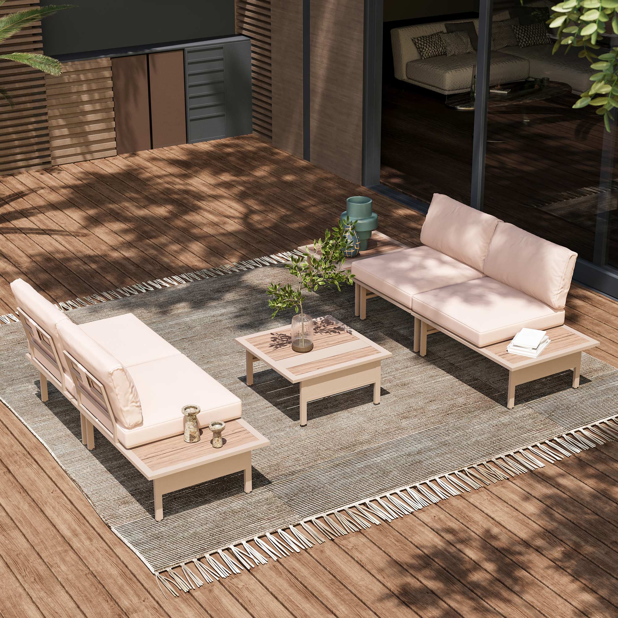 LAUSAINT HOME 6 Pieces Patio Furniture Set