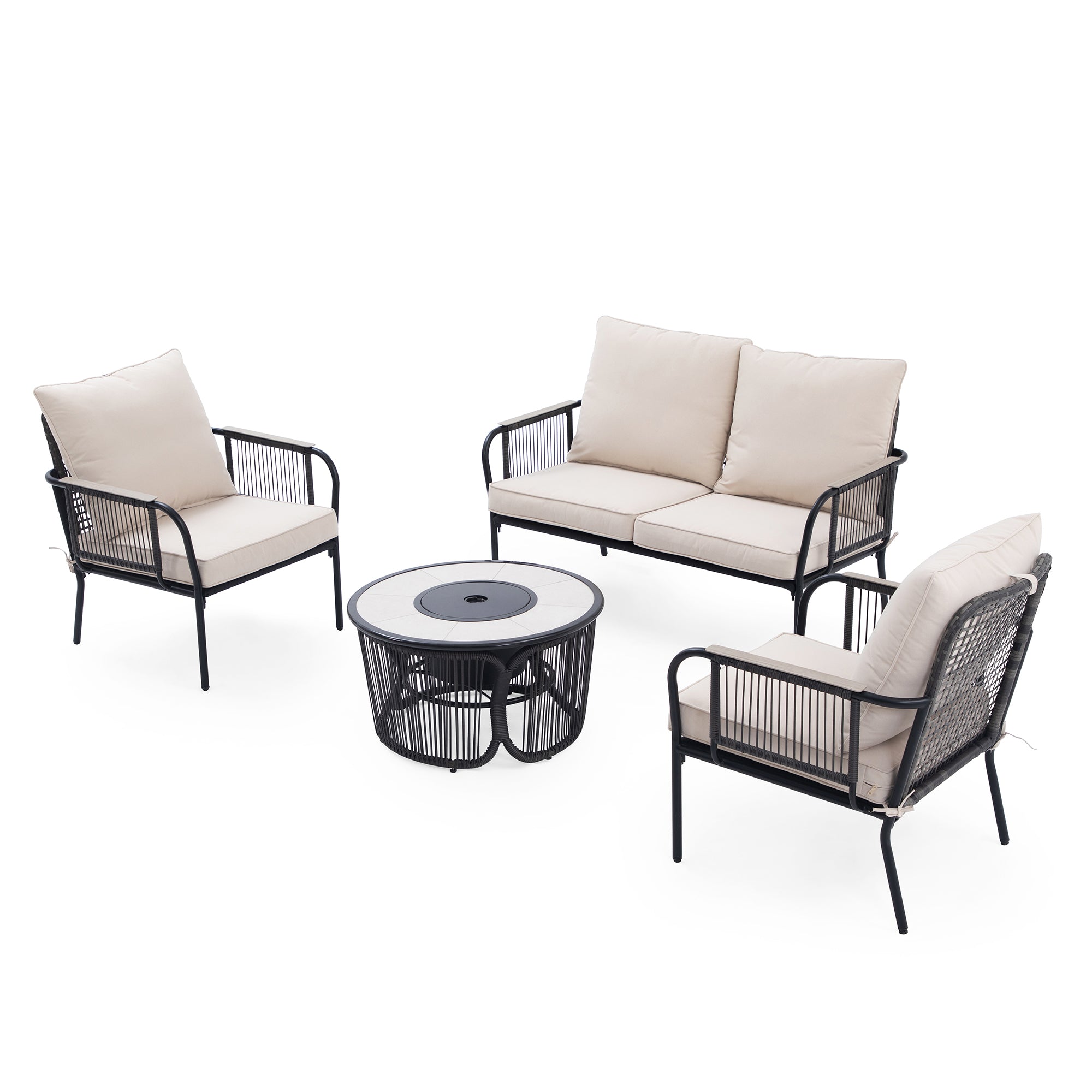 LAUSAINT HOME 4-Piece Quick Installation Outdoor Patio Set