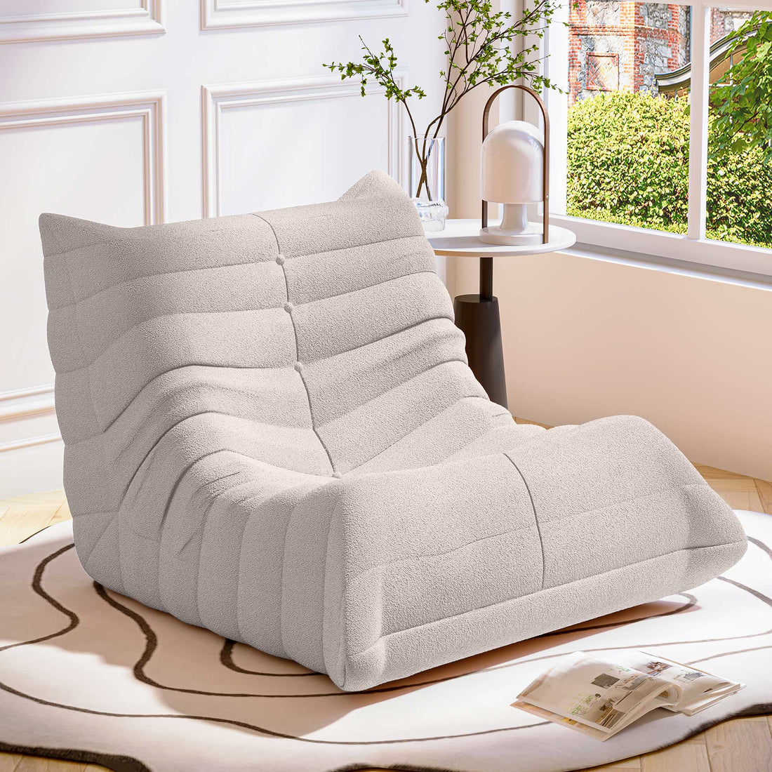 LAUSAINT HOME Giant Bean Bag Chair with Memory Foam for Adults