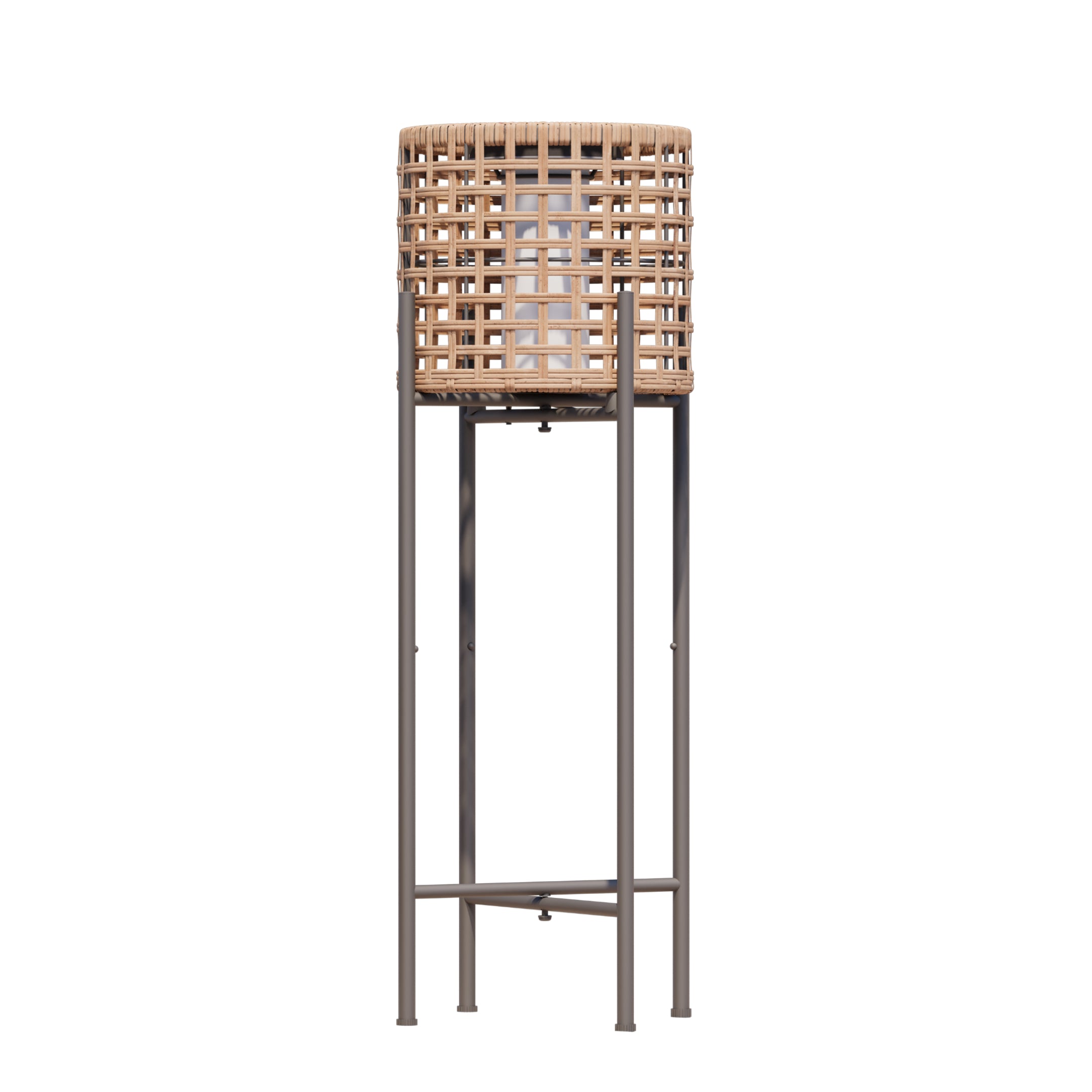 LAUSAINT HOME Solar Powered Outdoor Floor Lamp with Auto On/Off LED Light