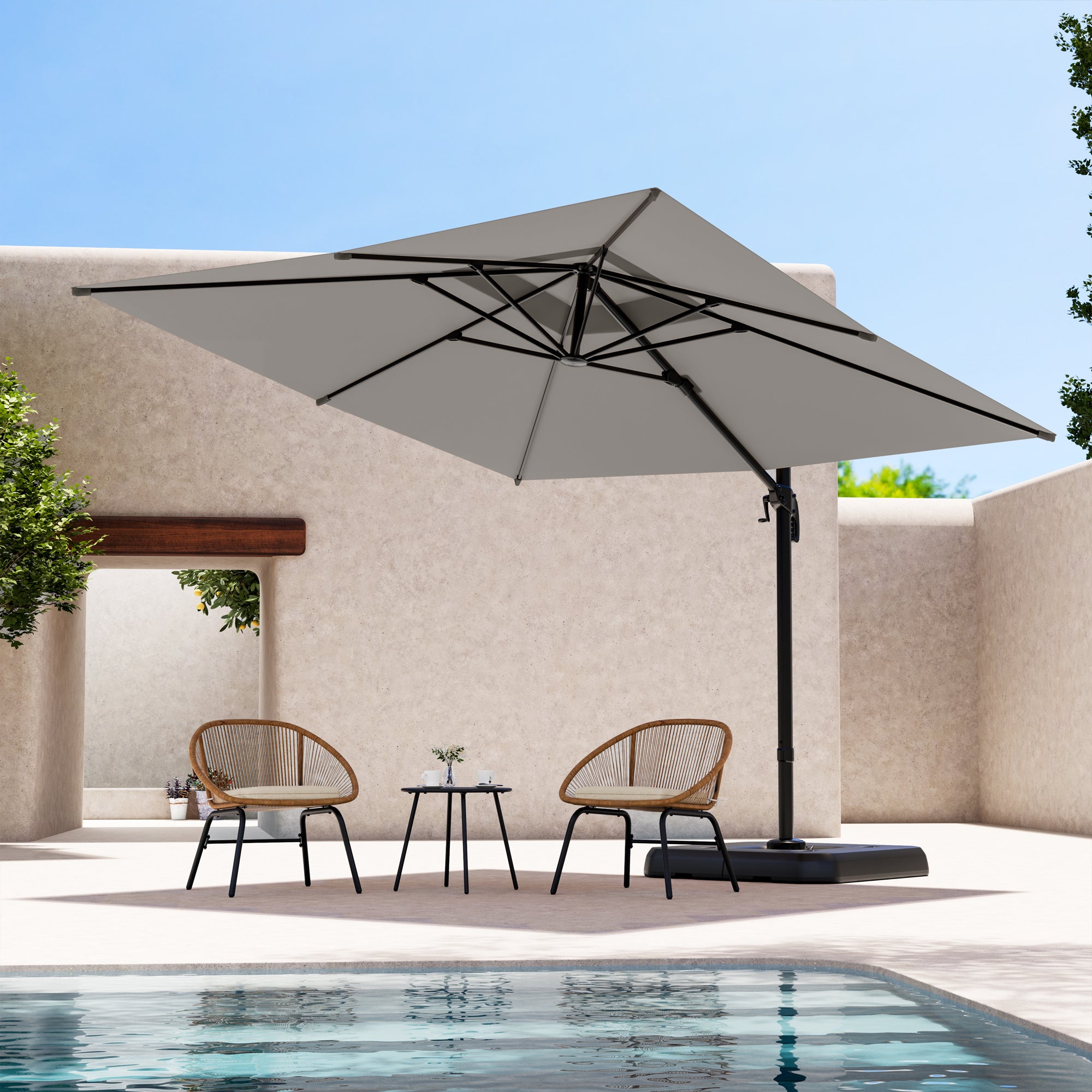 LAUSAINT HOME Square Cantilever Umbrella