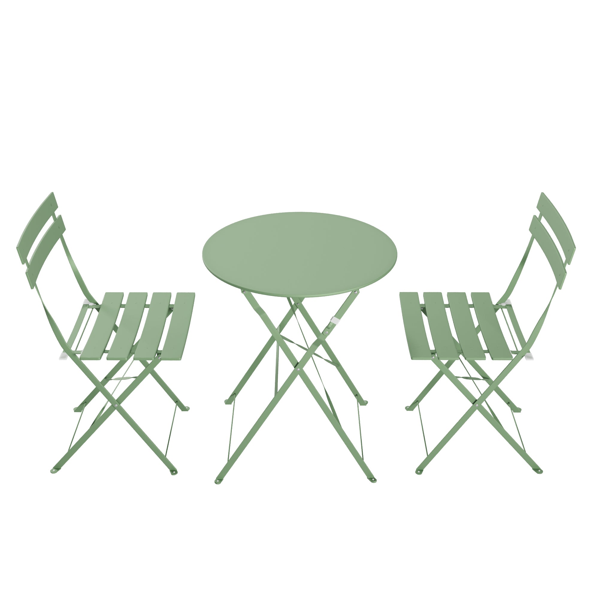 LAUSAINT HOME 3-Piece Folding Bistro Set Outdoor/Indoor Conversation Set for Patio