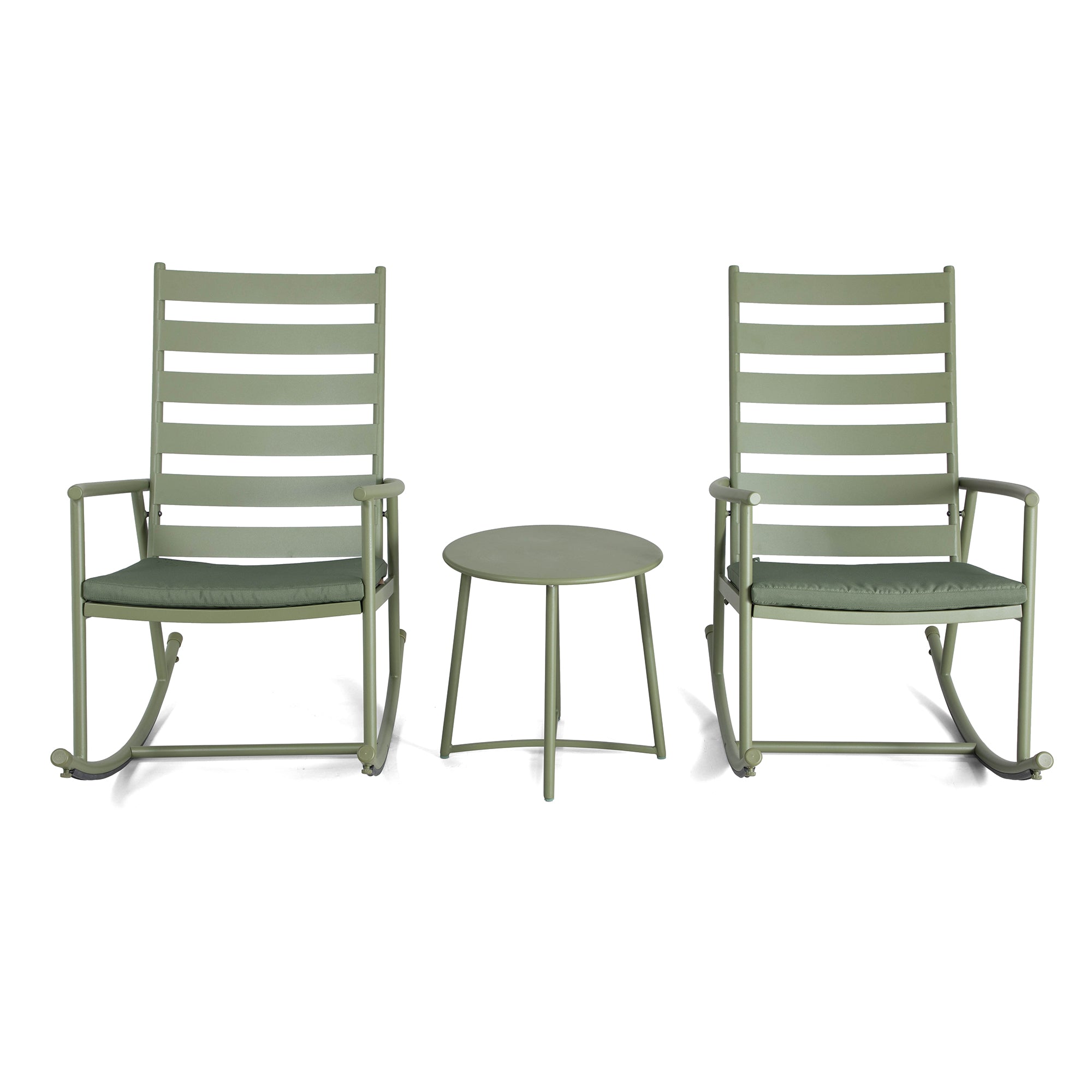 LAUSAINT HOME 3-Piece Outdoor Rocking Bistro Set with Cushions