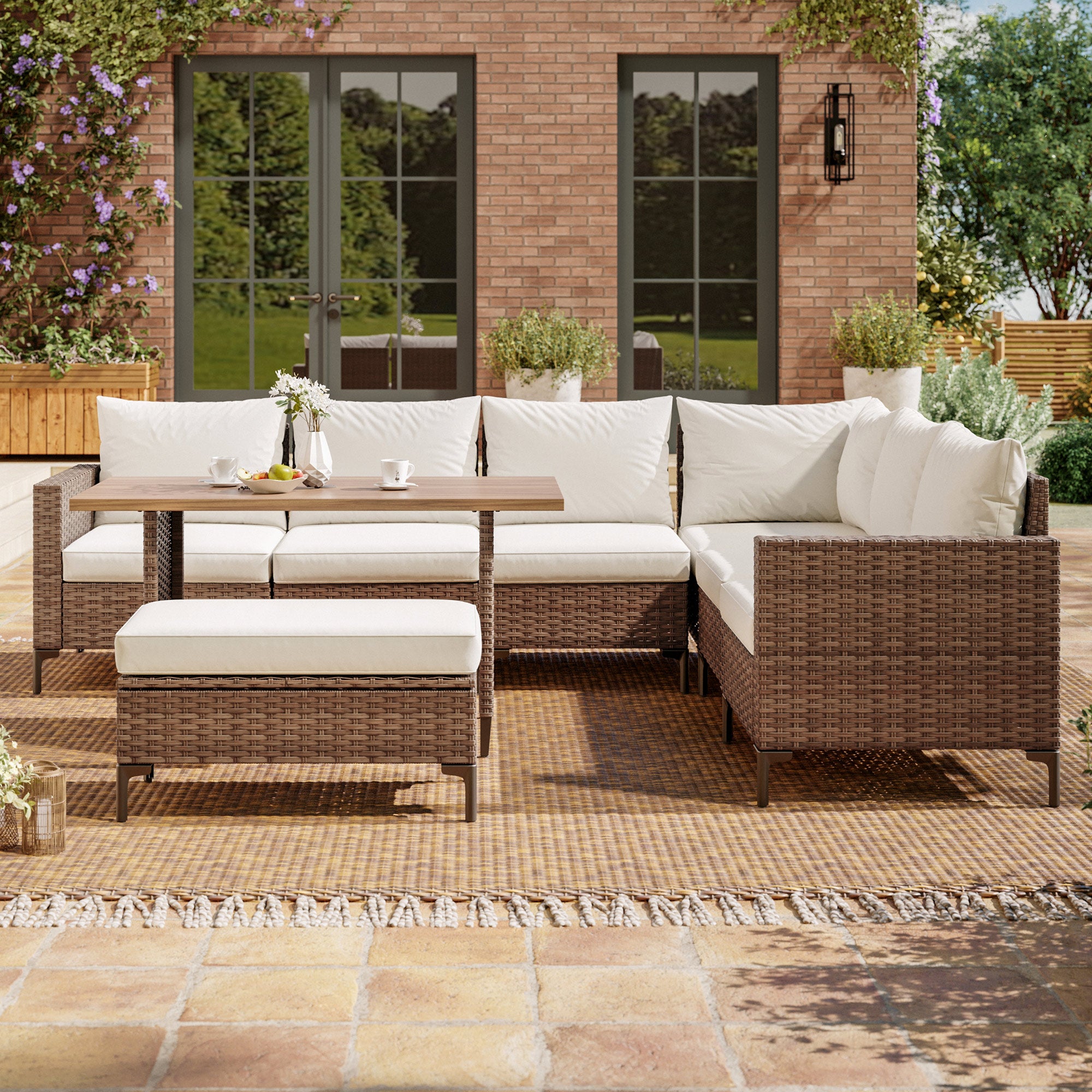 LAUSAINT HOME 8 Pieces Outdoor Patio Furniture Sets