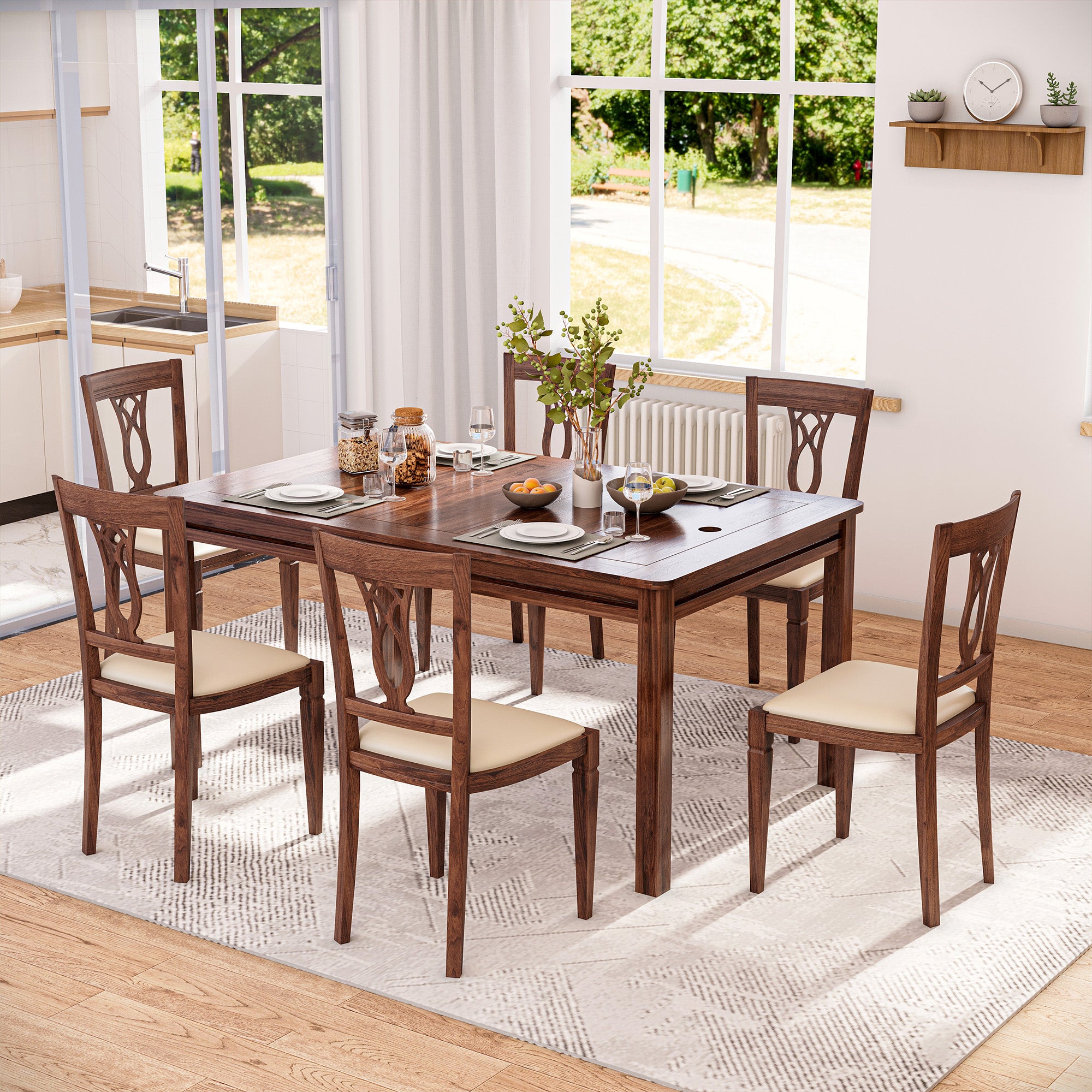 LAUSAINT HOME Board Game Table with Removable Table Top