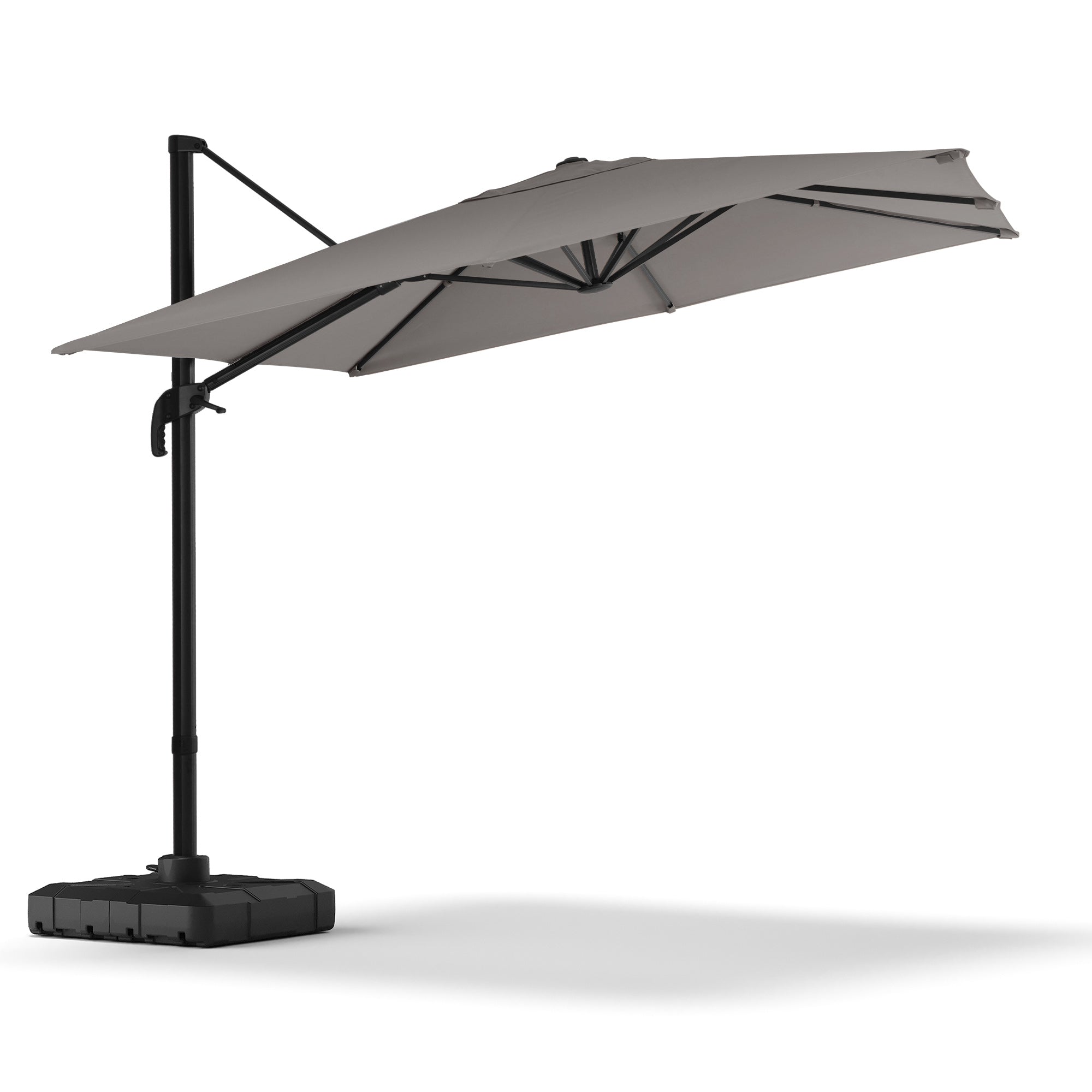 LAUSAINT HOME 10 Ft Patio Umbrella Outdoor Square Aluminum Offset Umbrella with 360-degree Rotation