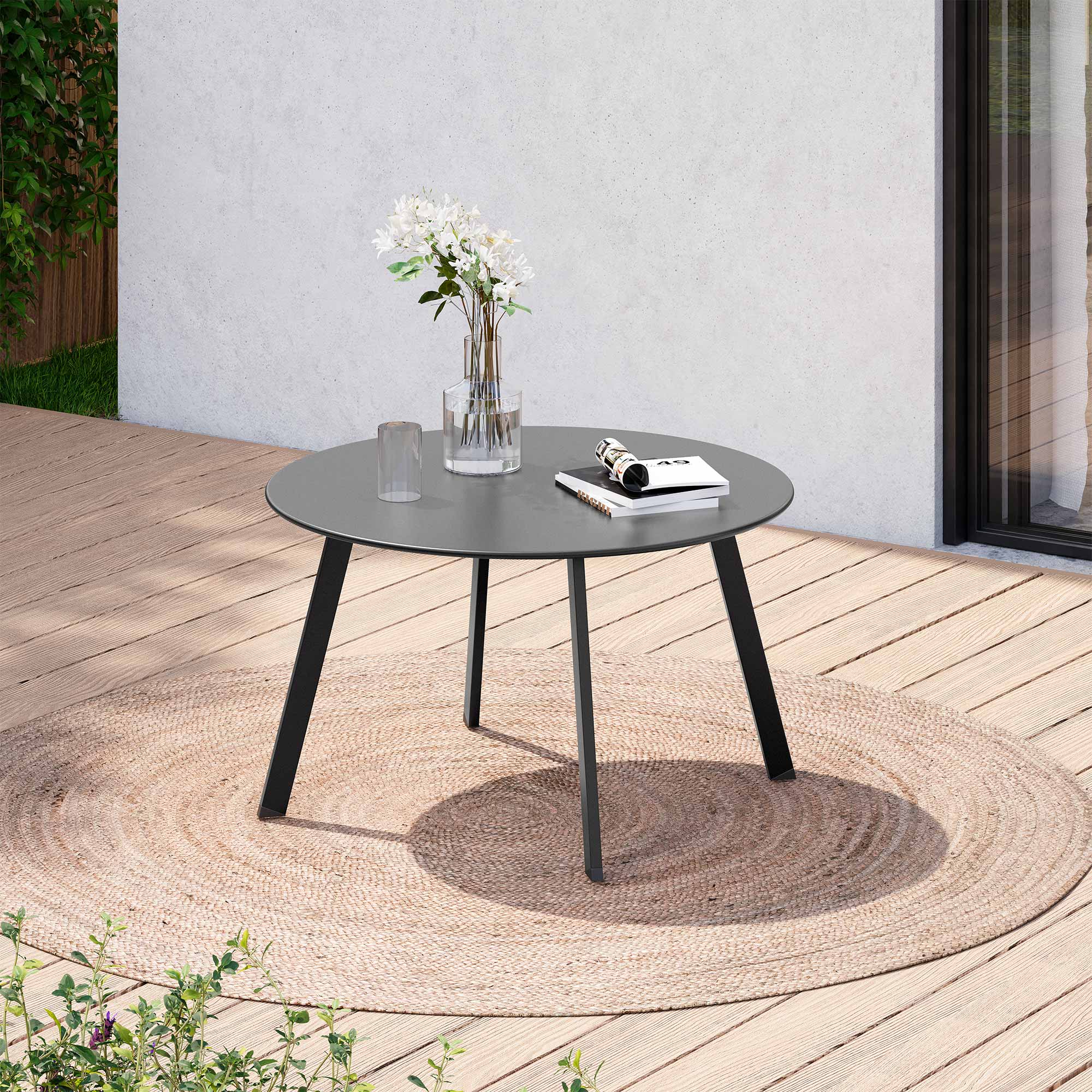 LAUSAINT HOME 27.6" Round Outdoor Coffee Table