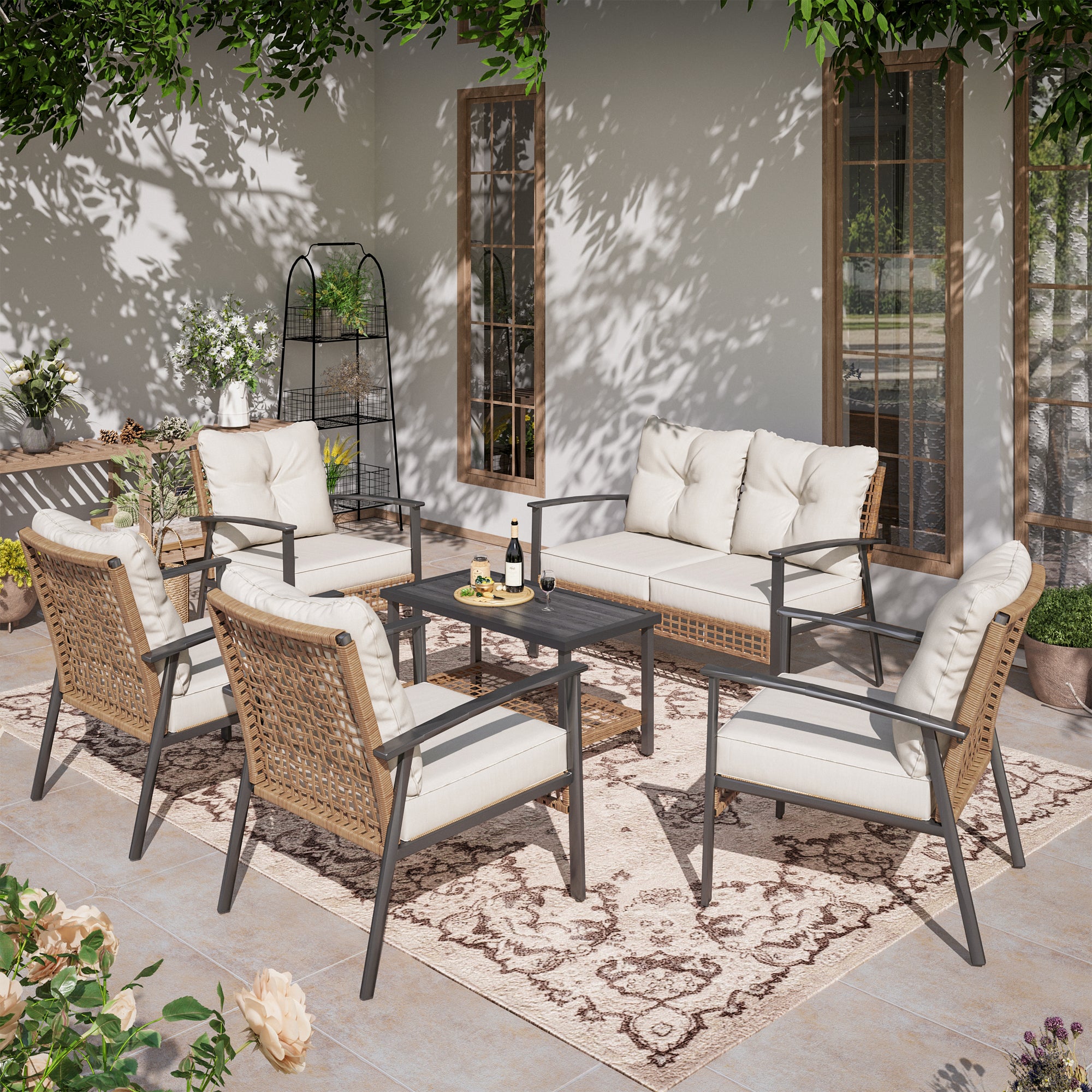 LAUSAINT HOME 6-Piece Patio Conversation Set