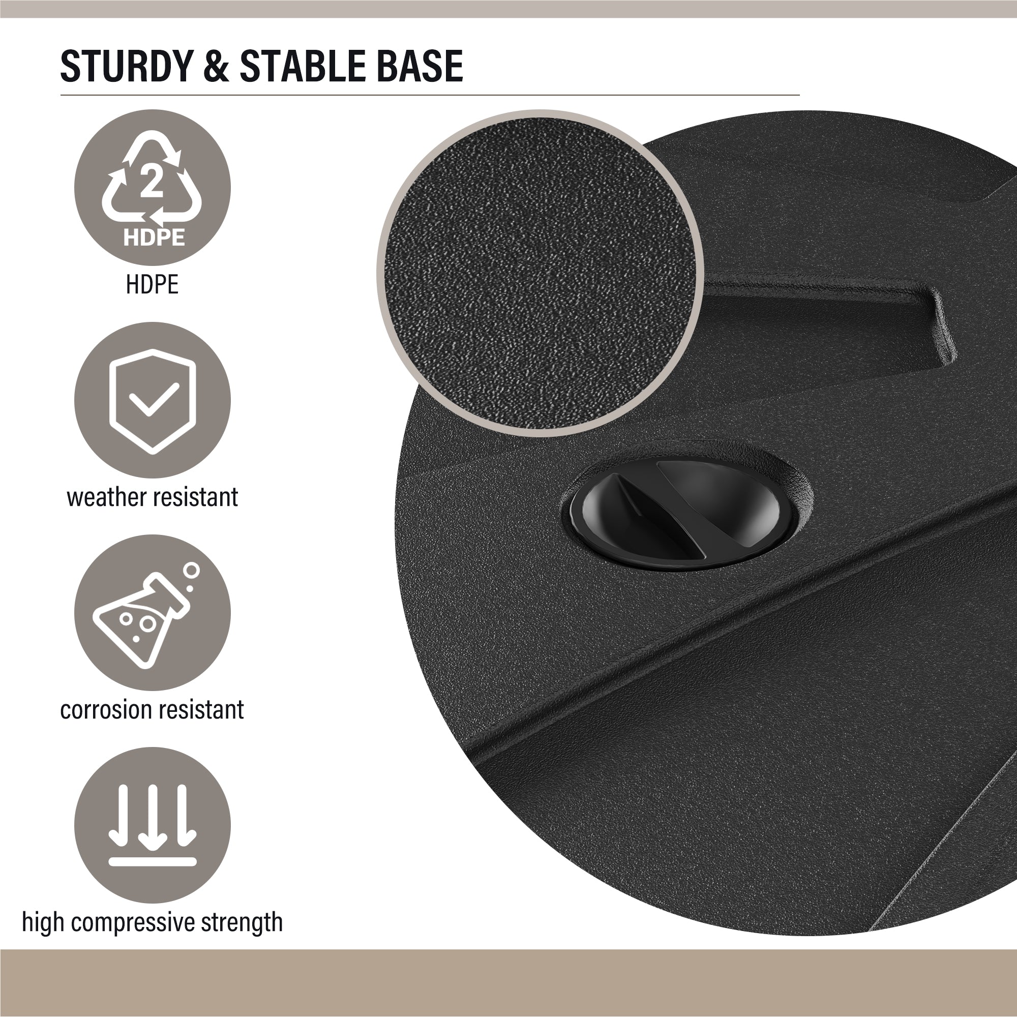 Patio Umbrella Base, 280LBS