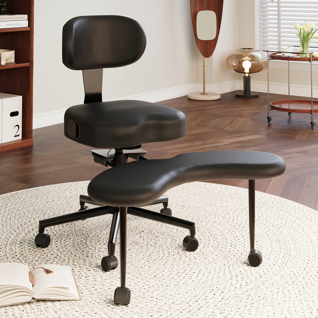 LAUSAINT HOME Cross-Legged Office Meditation Chair, Criss Cross ADHD Chair