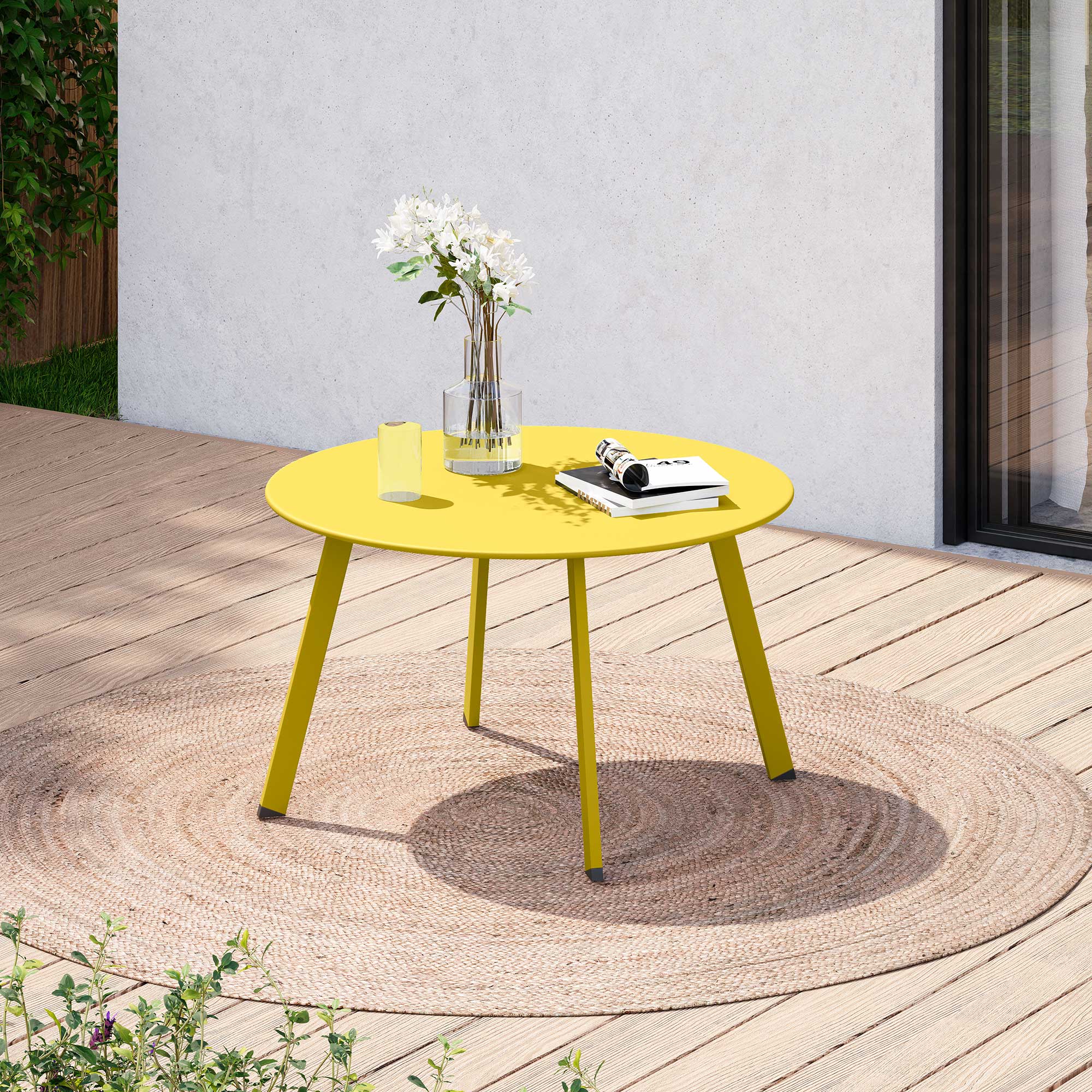 LAUSAINT HOME 27.6" Round Outdoor Coffee Table