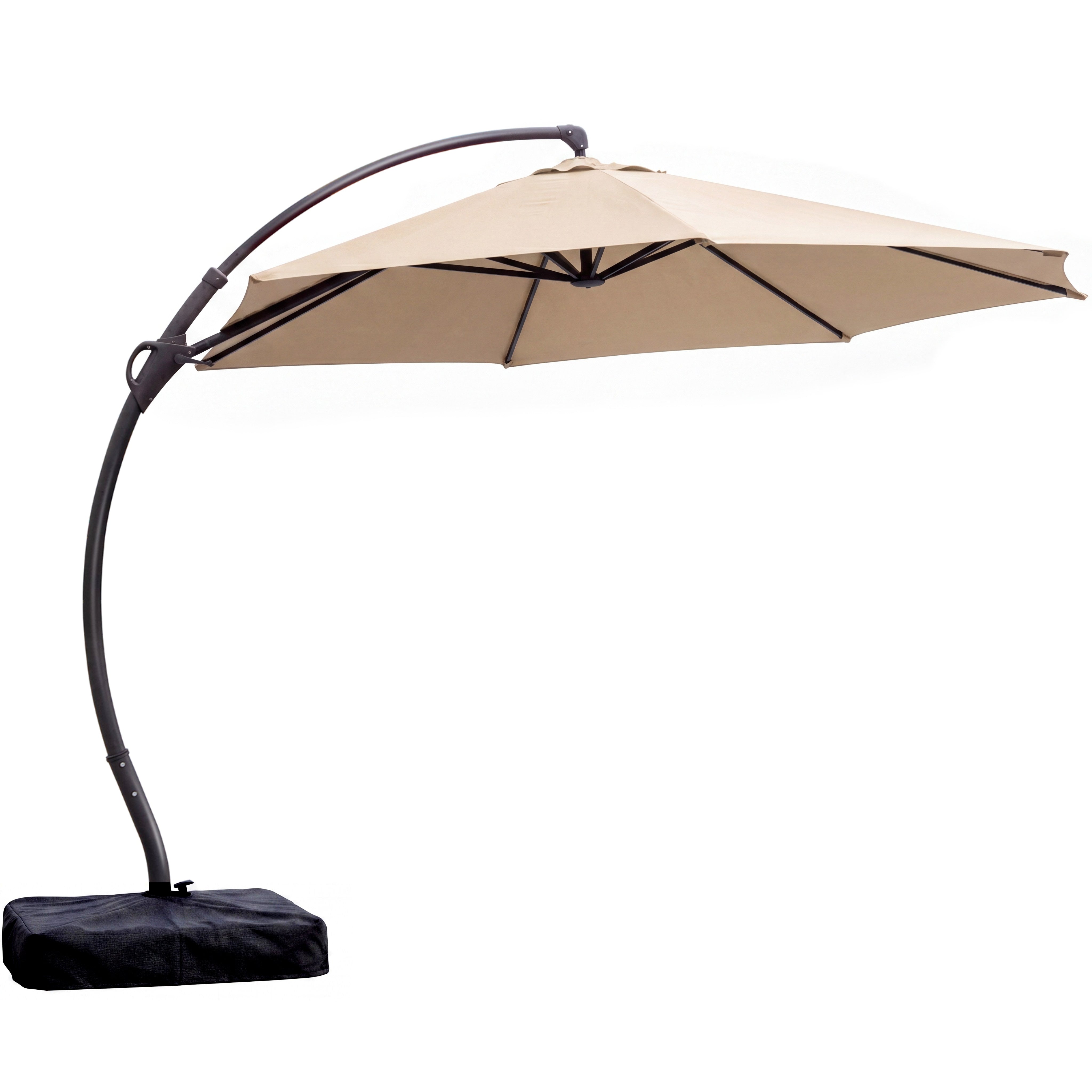 large curved patio umbrella LAUSAINT HOME Cantilever with Base Included, Outdoor Cu – Lausaint Home even in harsh sunlight feed-sizetype-regular Hainova 9ft Solar Patio Color:Harley