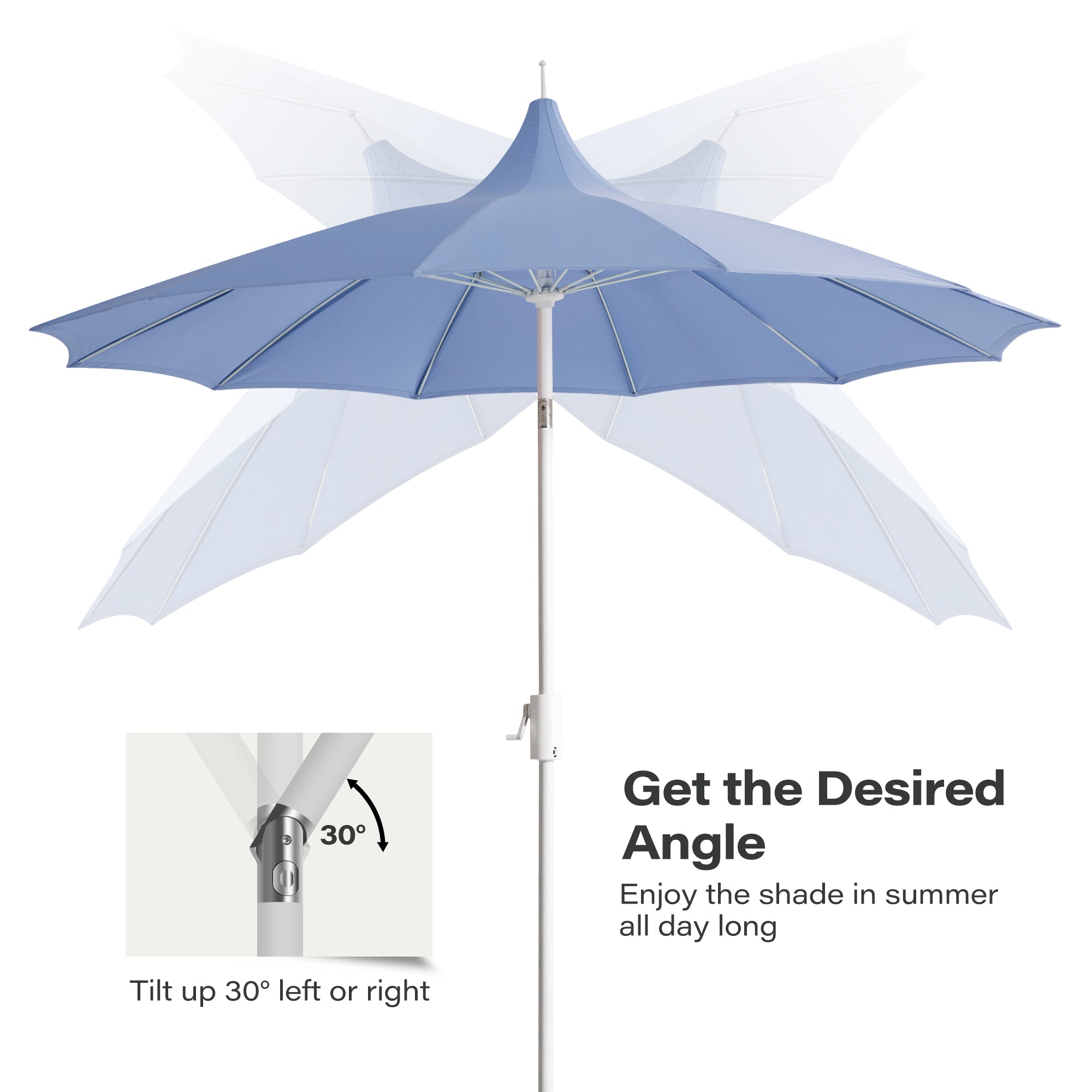 9FT Patio Offset Umbrella