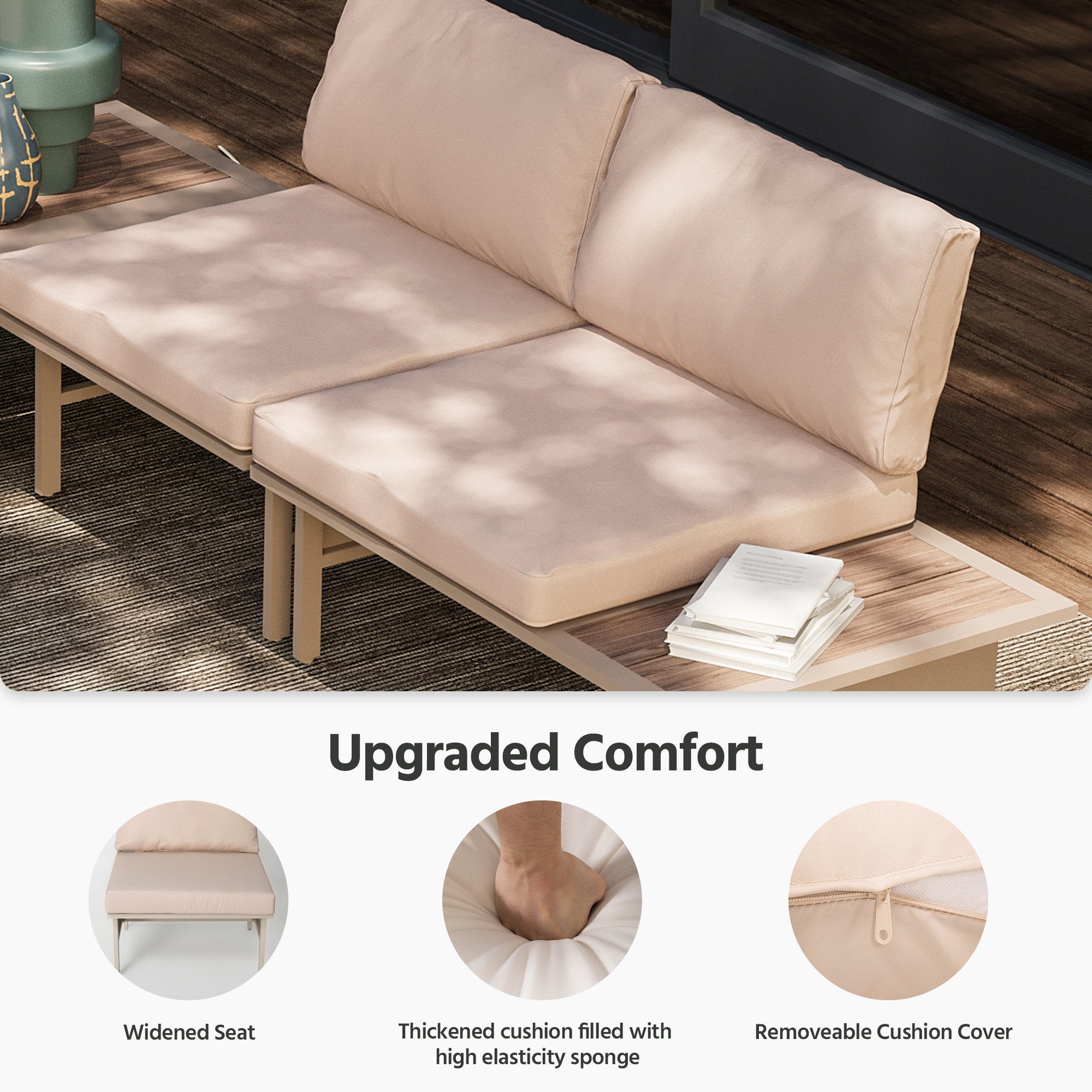 LAUSAINT HOME 6 Pieces Patio Furniture Set (Beige)