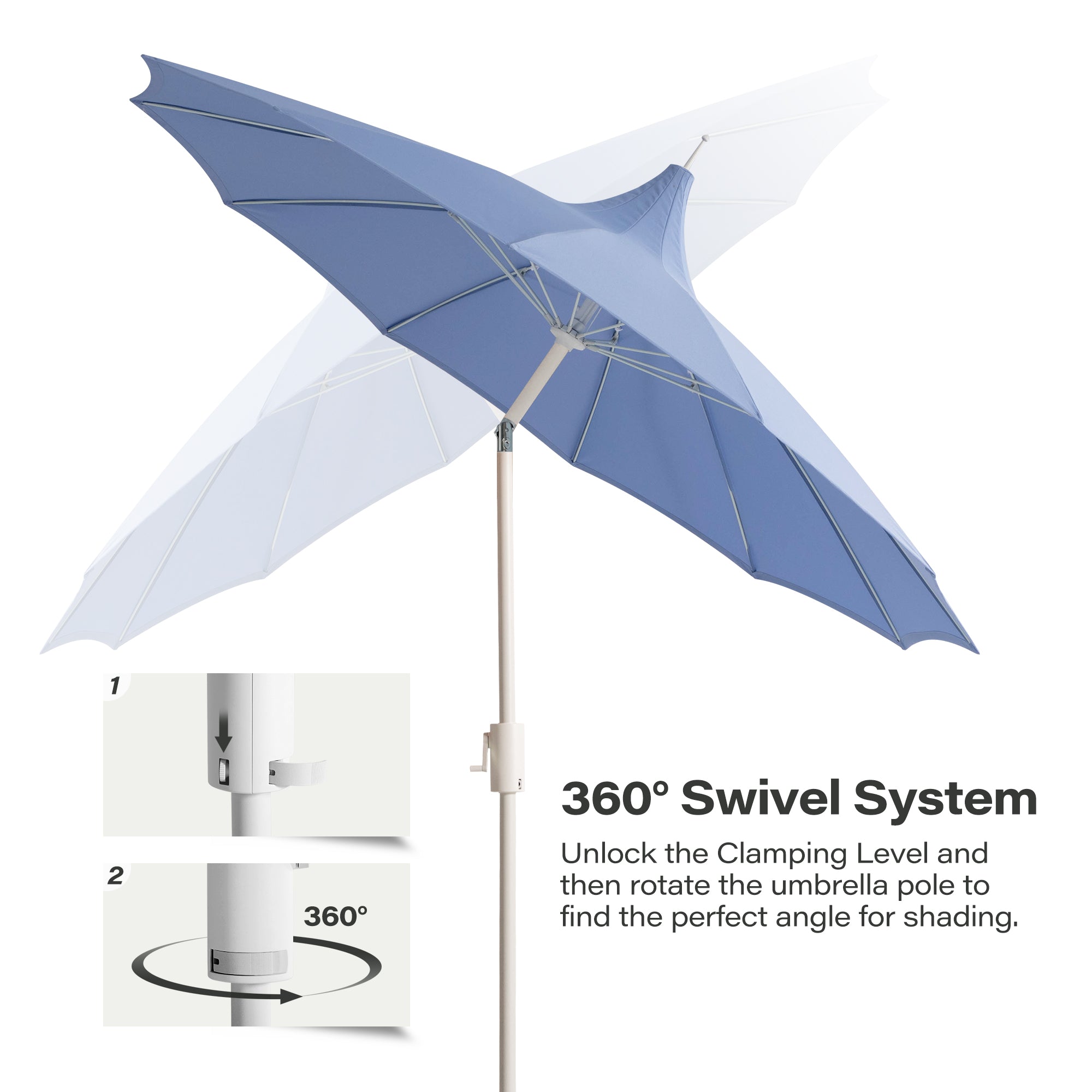 9FT Patio Offset Umbrella