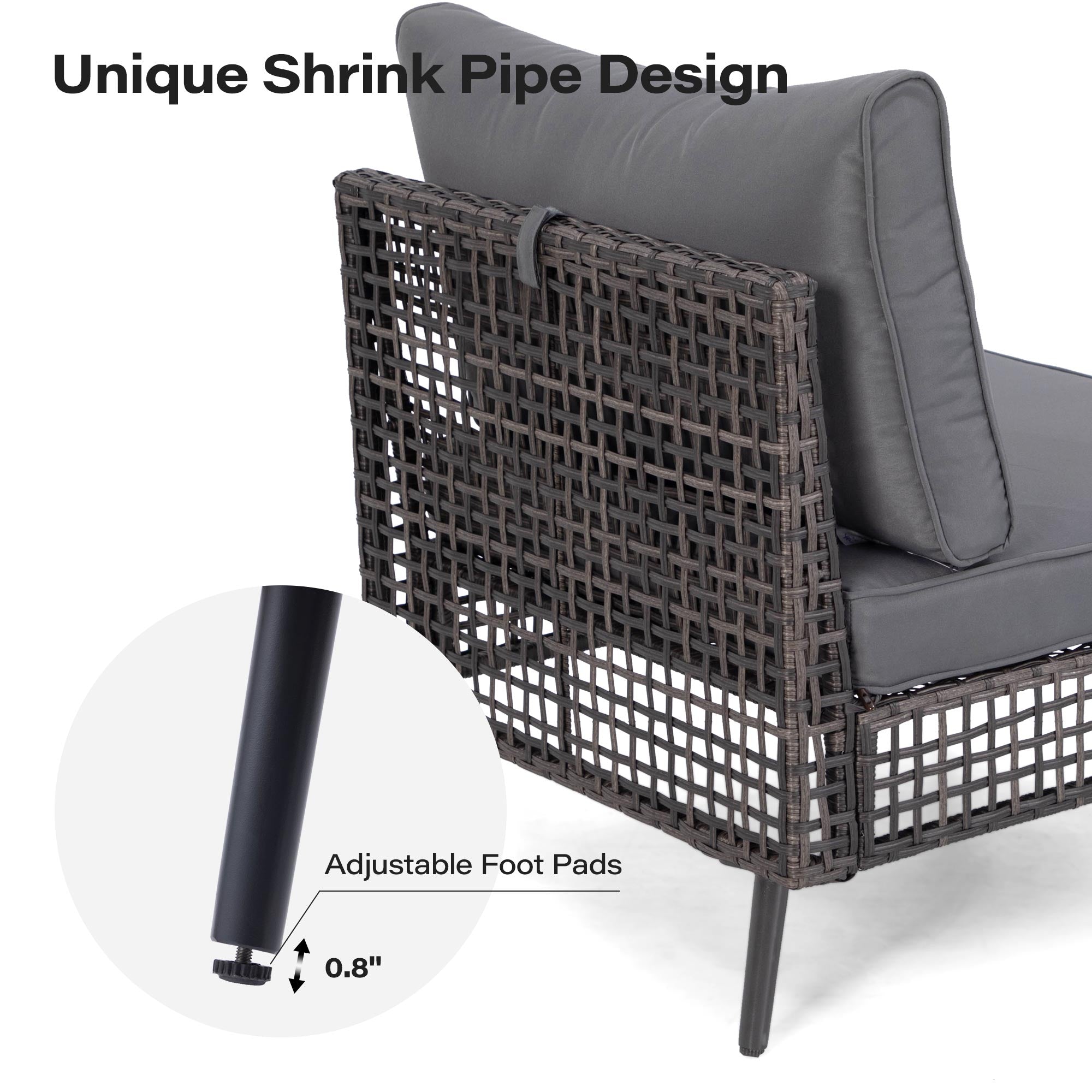 LAUSAINT HOME 7-Piece Wicker Patio Furniture Set