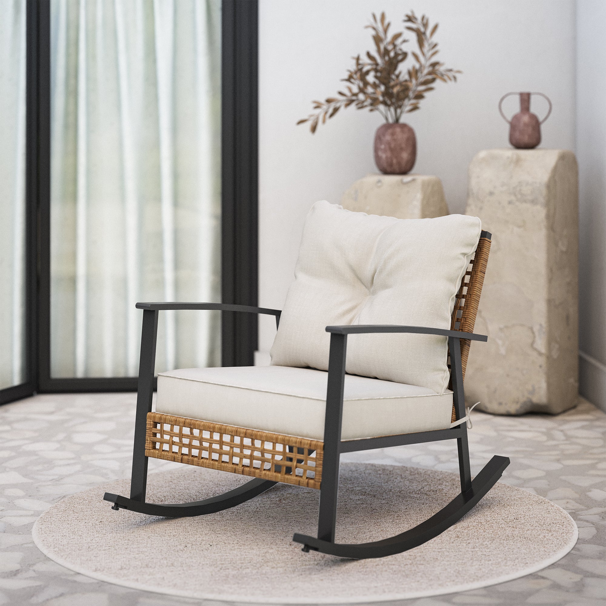 Wicker Outdoor Rocking Chair