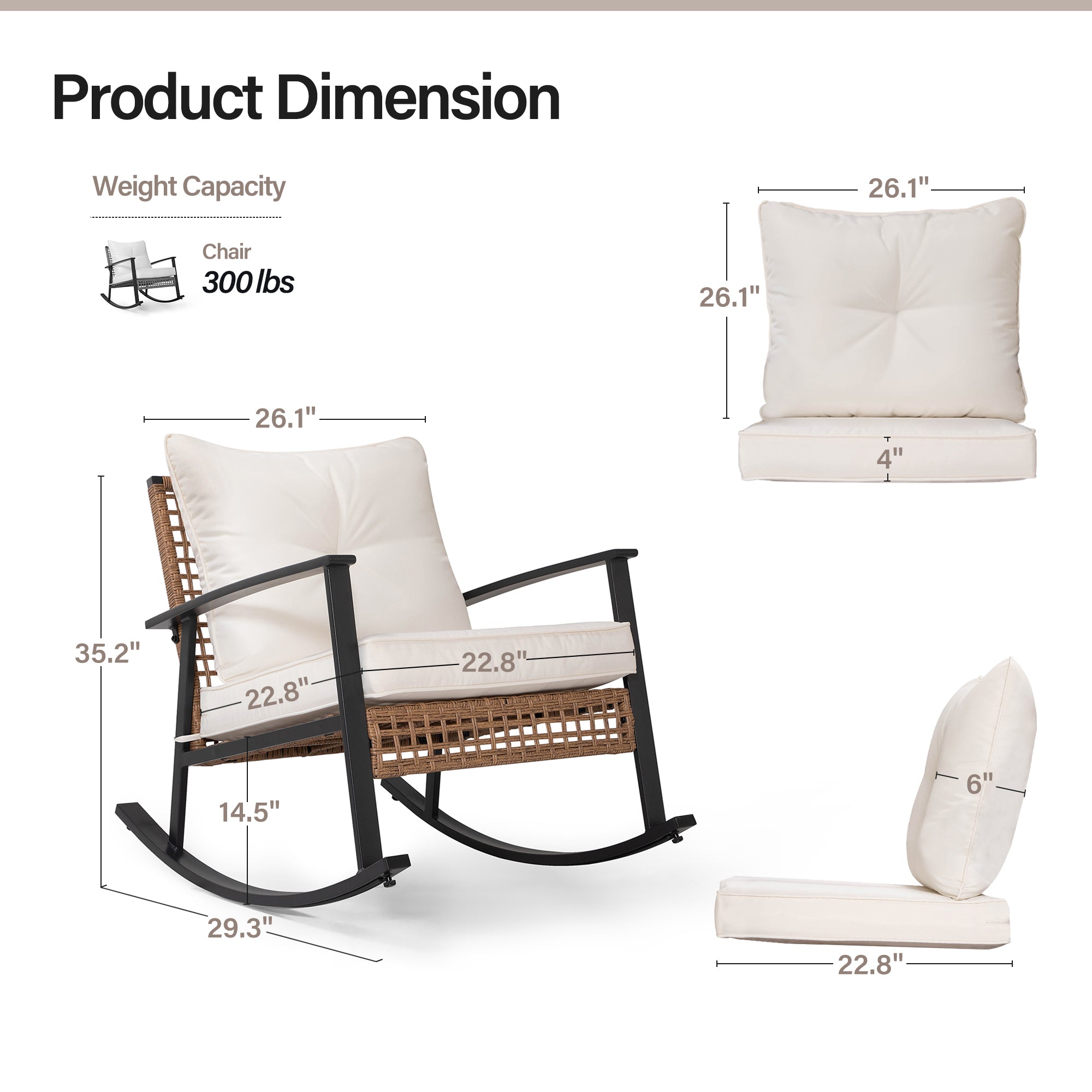 Wicker Outdoor Rocking Chair