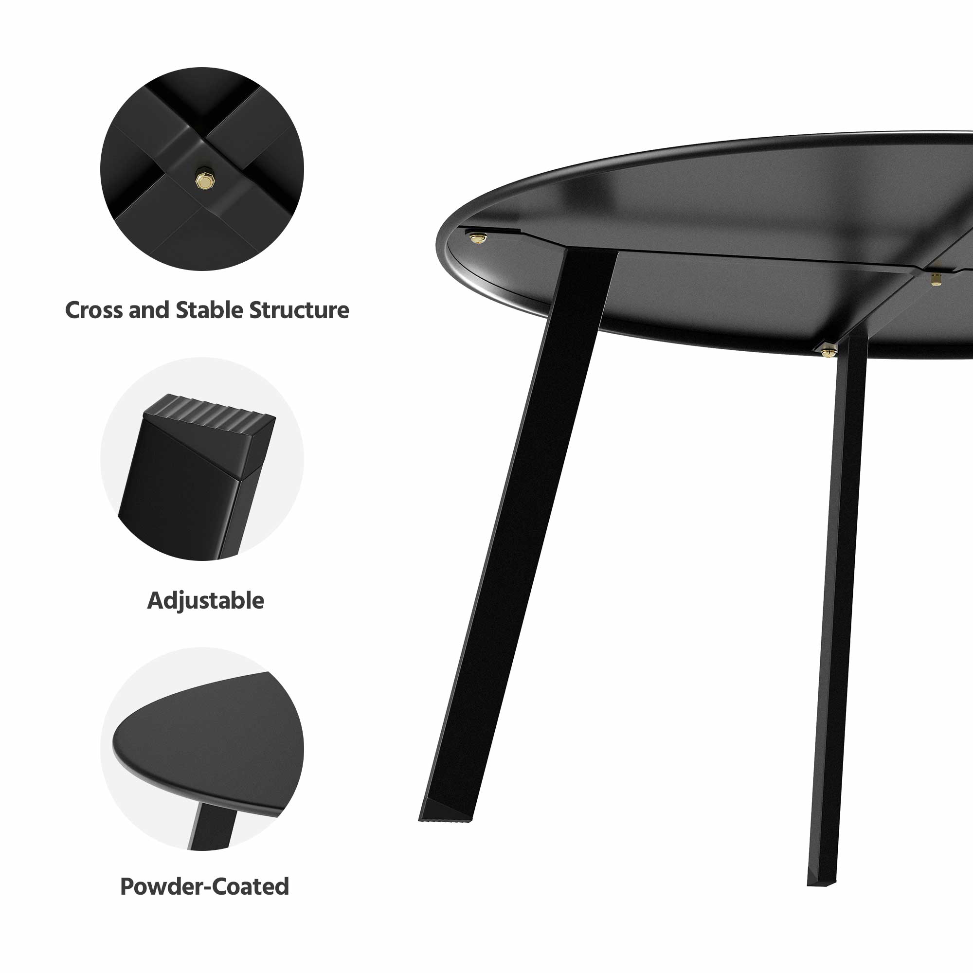 LAUSAINT HOME 27.6" Round Outdoor Coffee Table