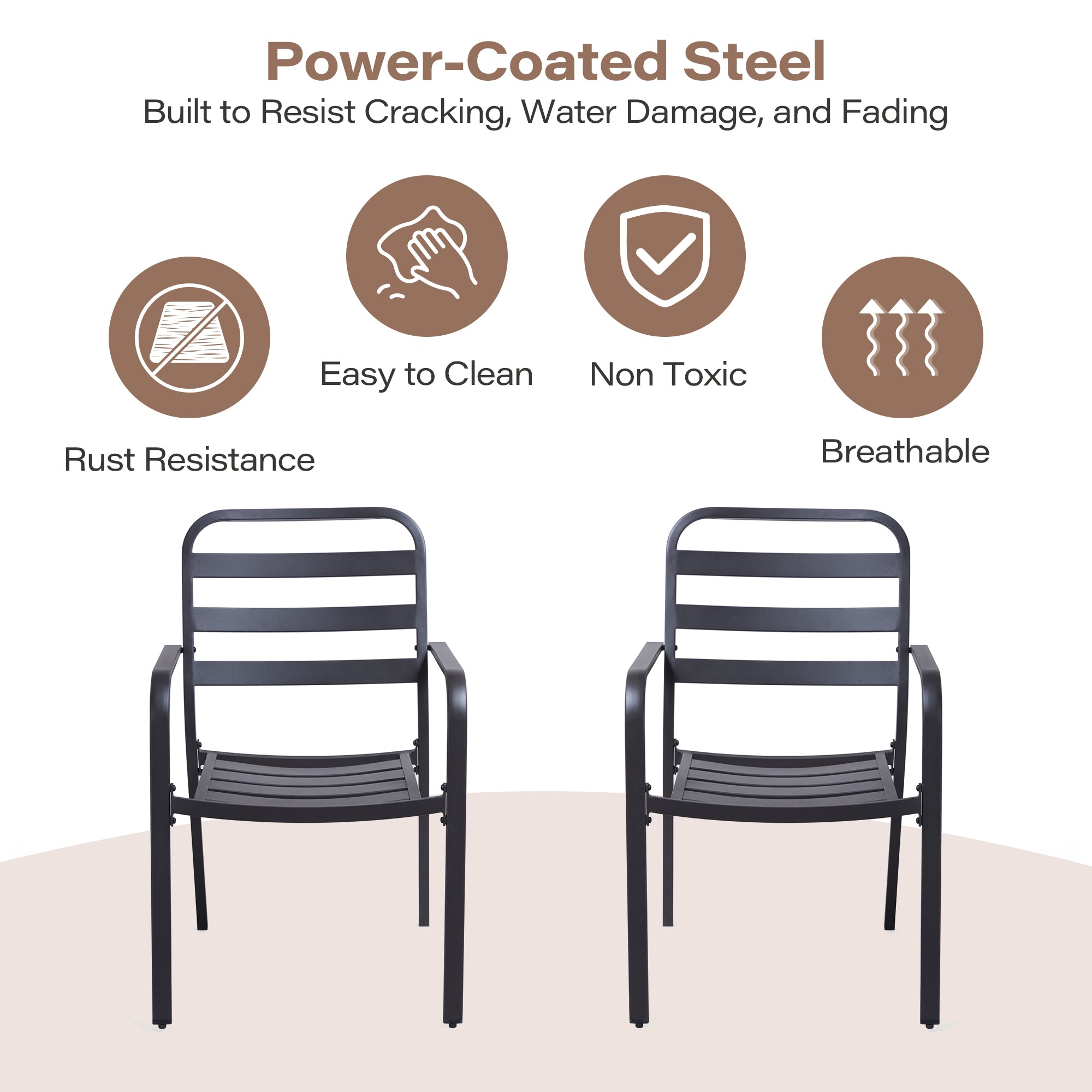 LAUSAINT HOME Christmas A-Frame Outdoor Dining Table Set for 4 with 4 Hooks