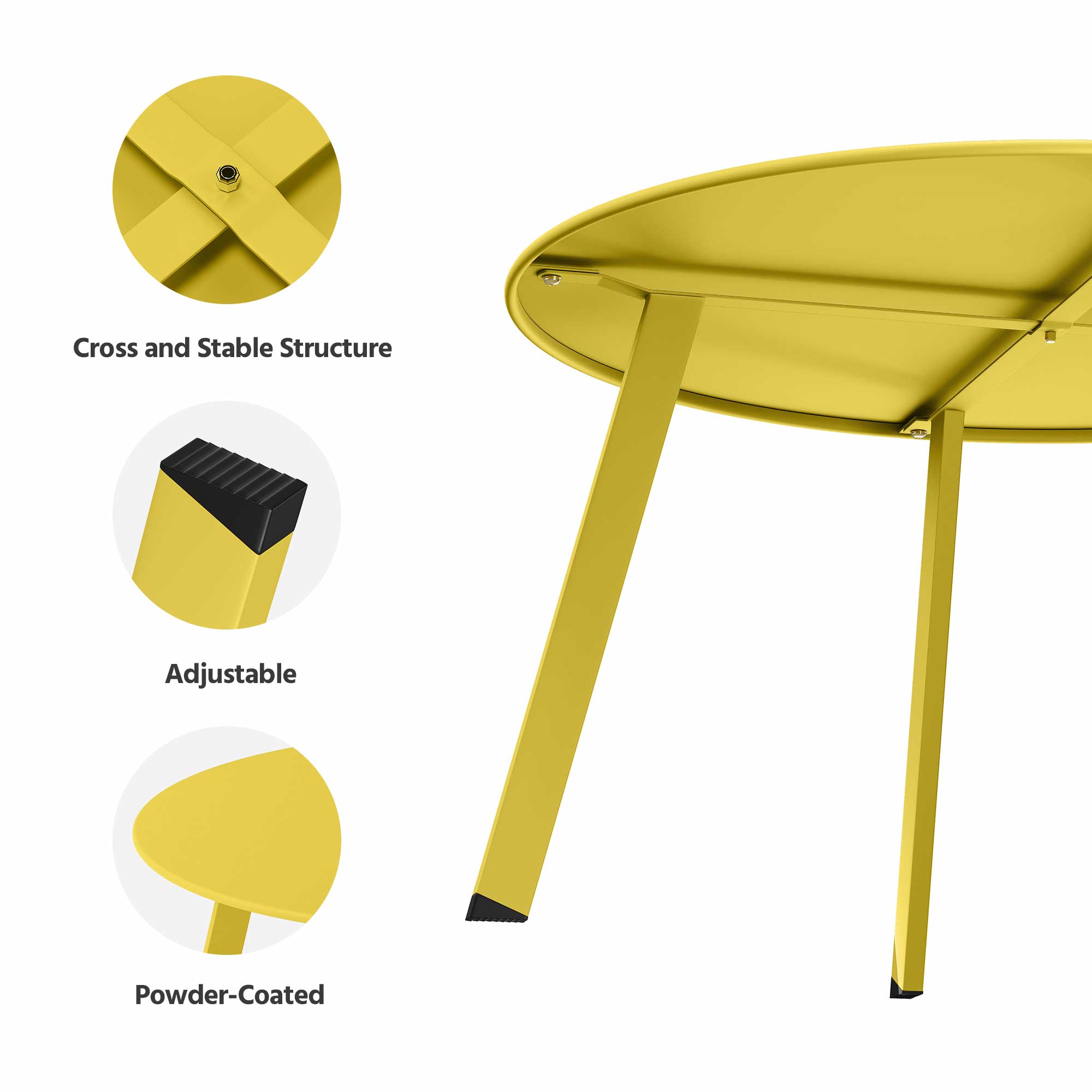 LAUSAINT HOME 27.6" Round Outdoor Coffee Table