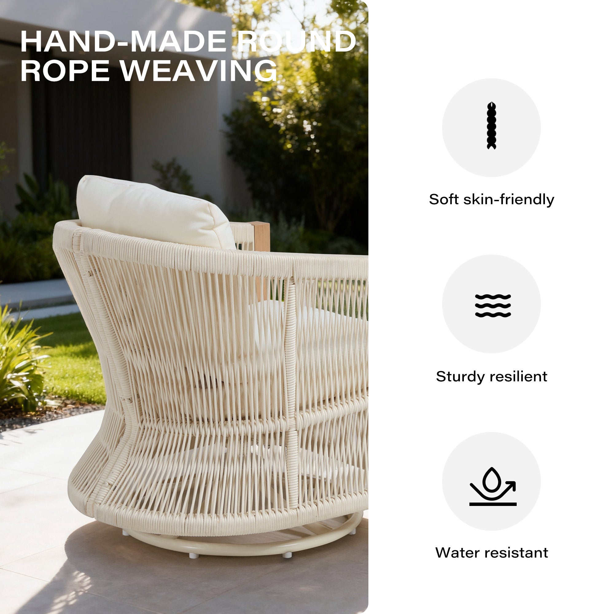 LAUSAINT HOME 3-Piece Outdoor Swivel Rocking Bistro Set