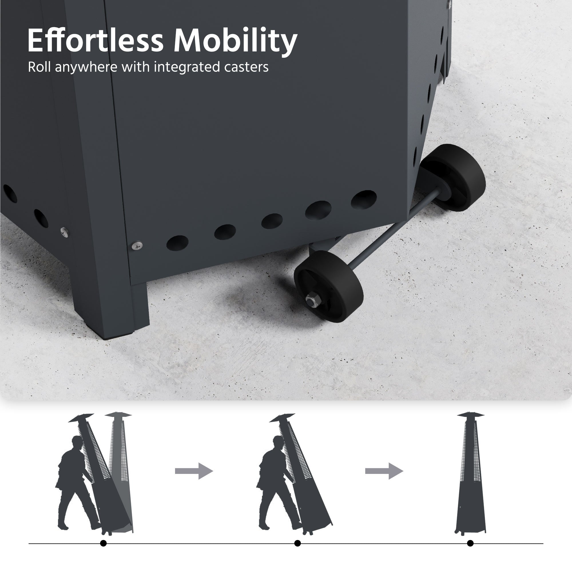 48000 BTU Pyramid Propane Standing Patio Outdoor Heater