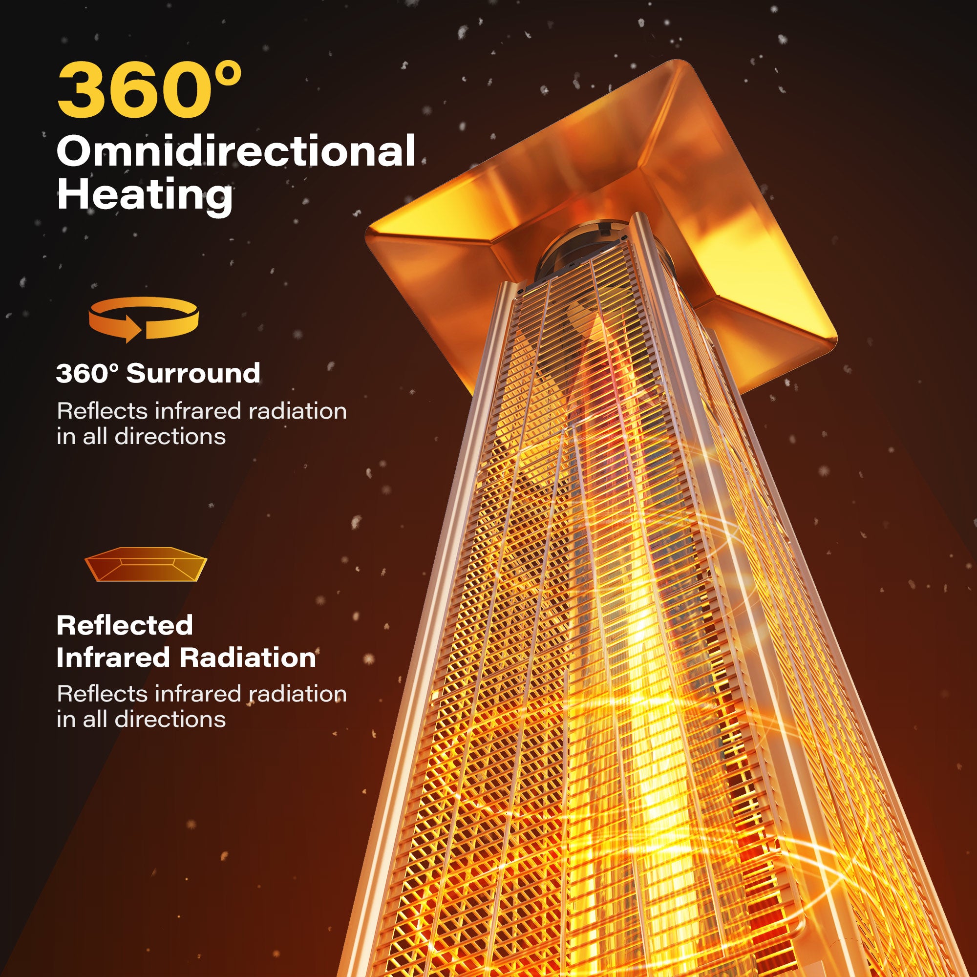 Lausaint Home 48,000BTU Outdoor Standing Heater