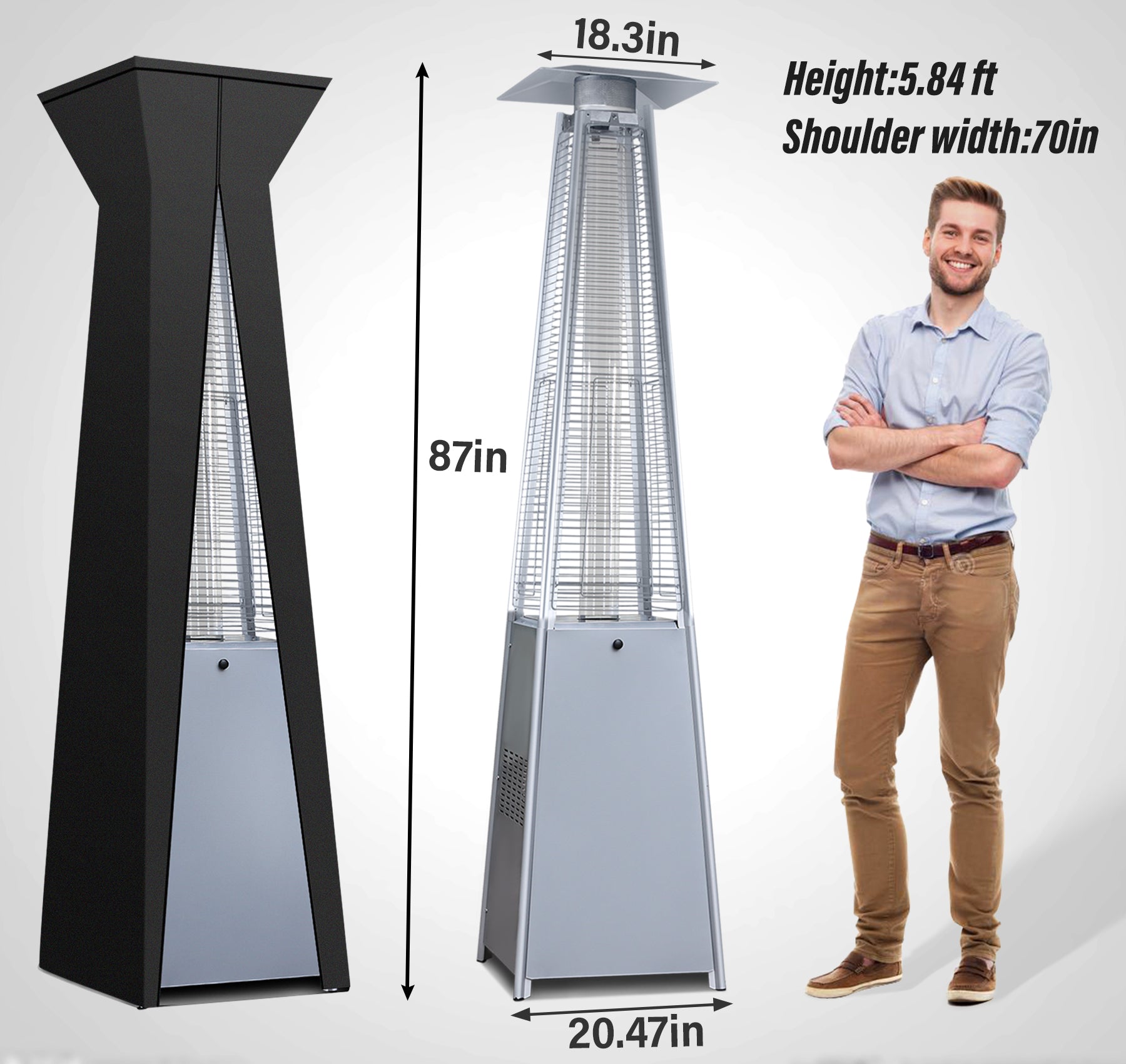 Lausaint Home 48,000BTU Outdoor Standing Heater