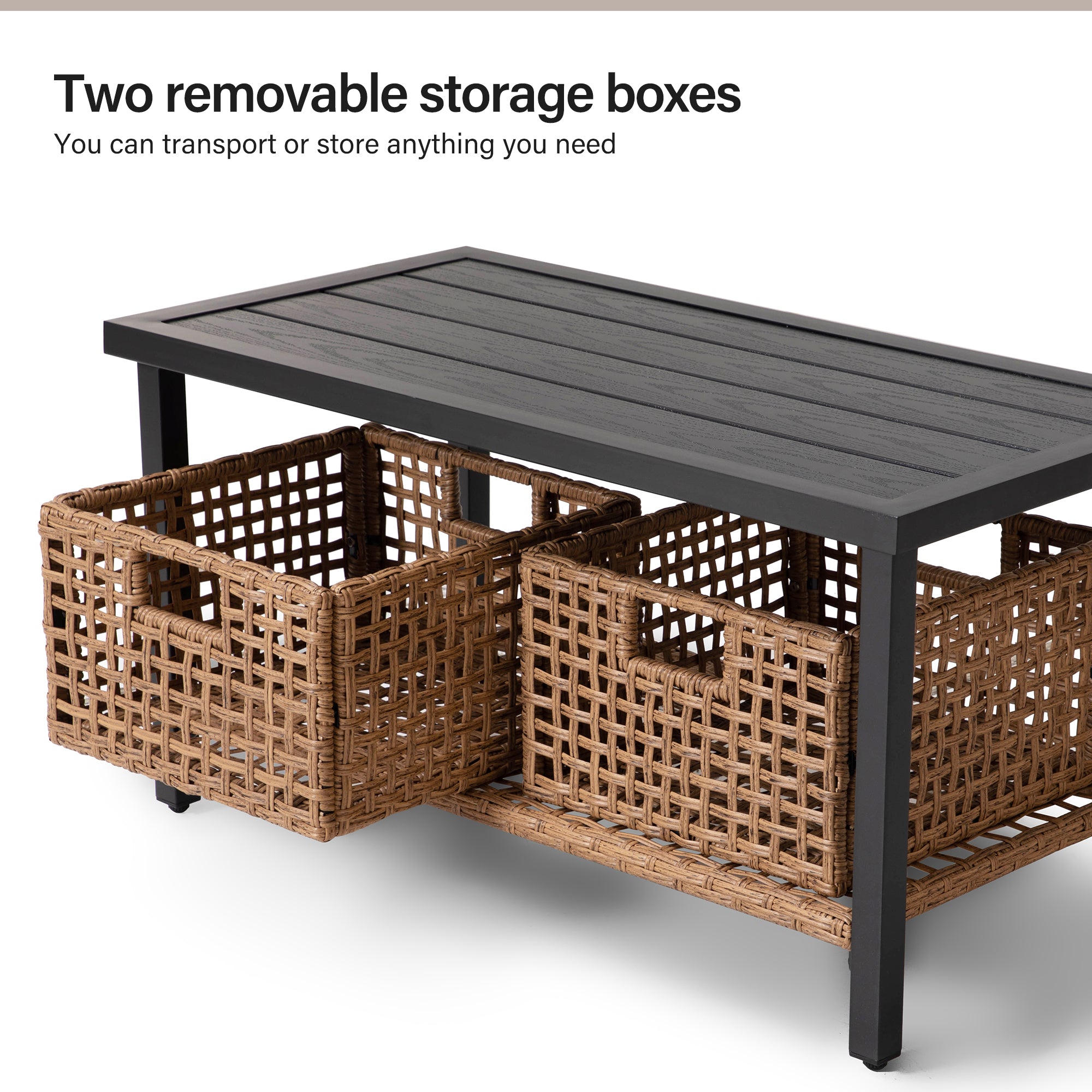 LAUSAINT HOME Wicker General Basket Set (Set of 2)