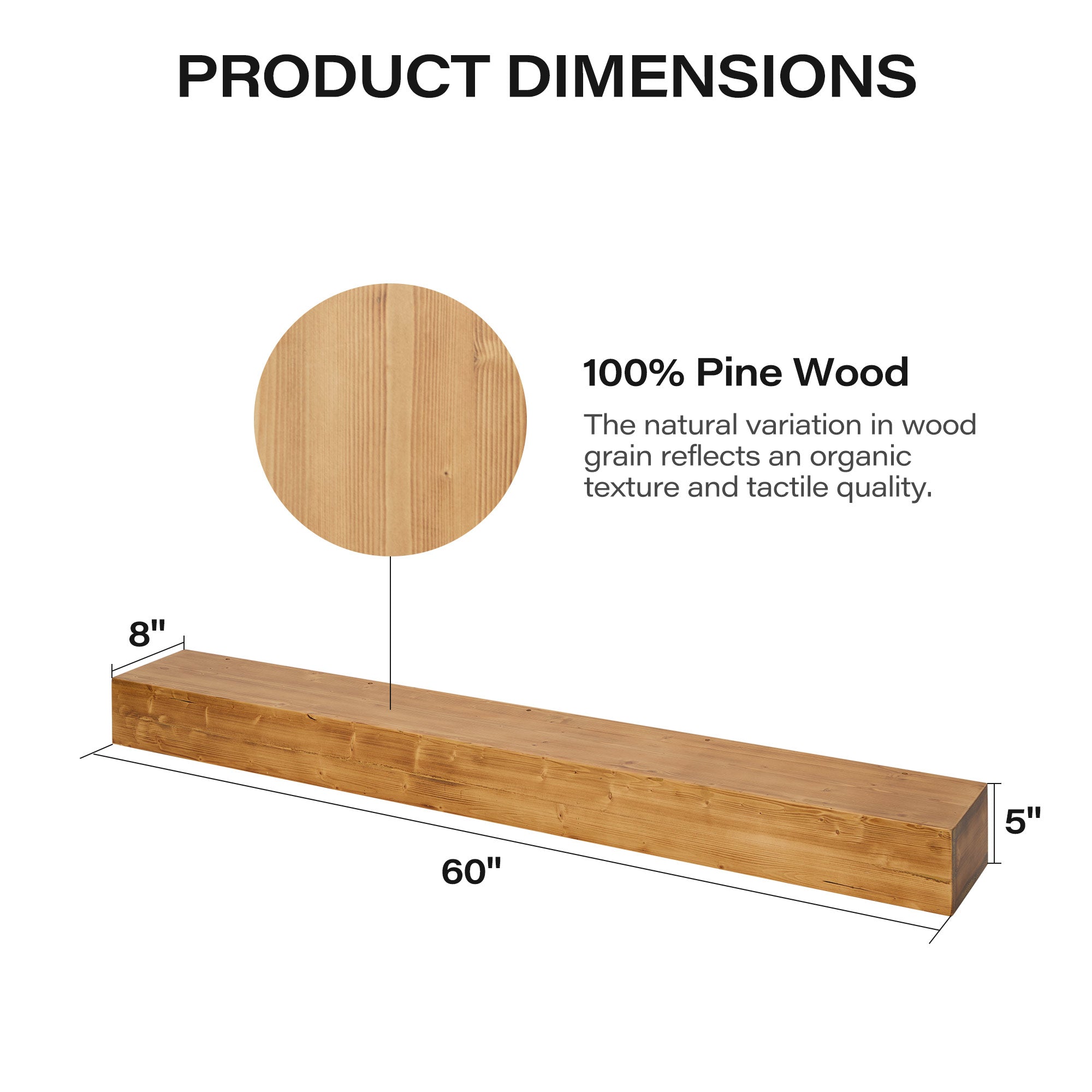 LAUSAINT HOME Floating Mantel Shelf