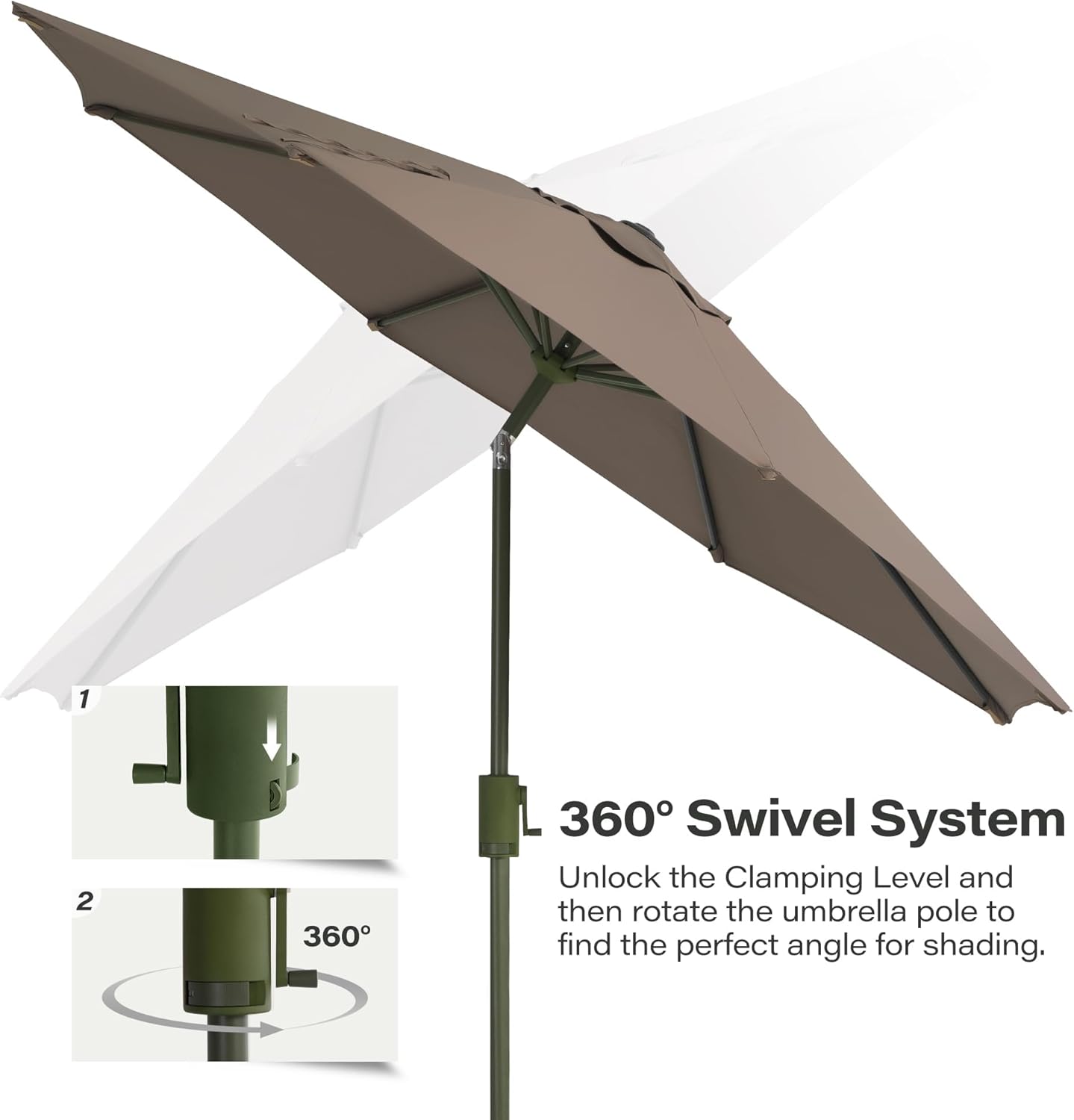 LAUSAINT HOME 6 Pieces Outdoor Dining Set with Umbrella