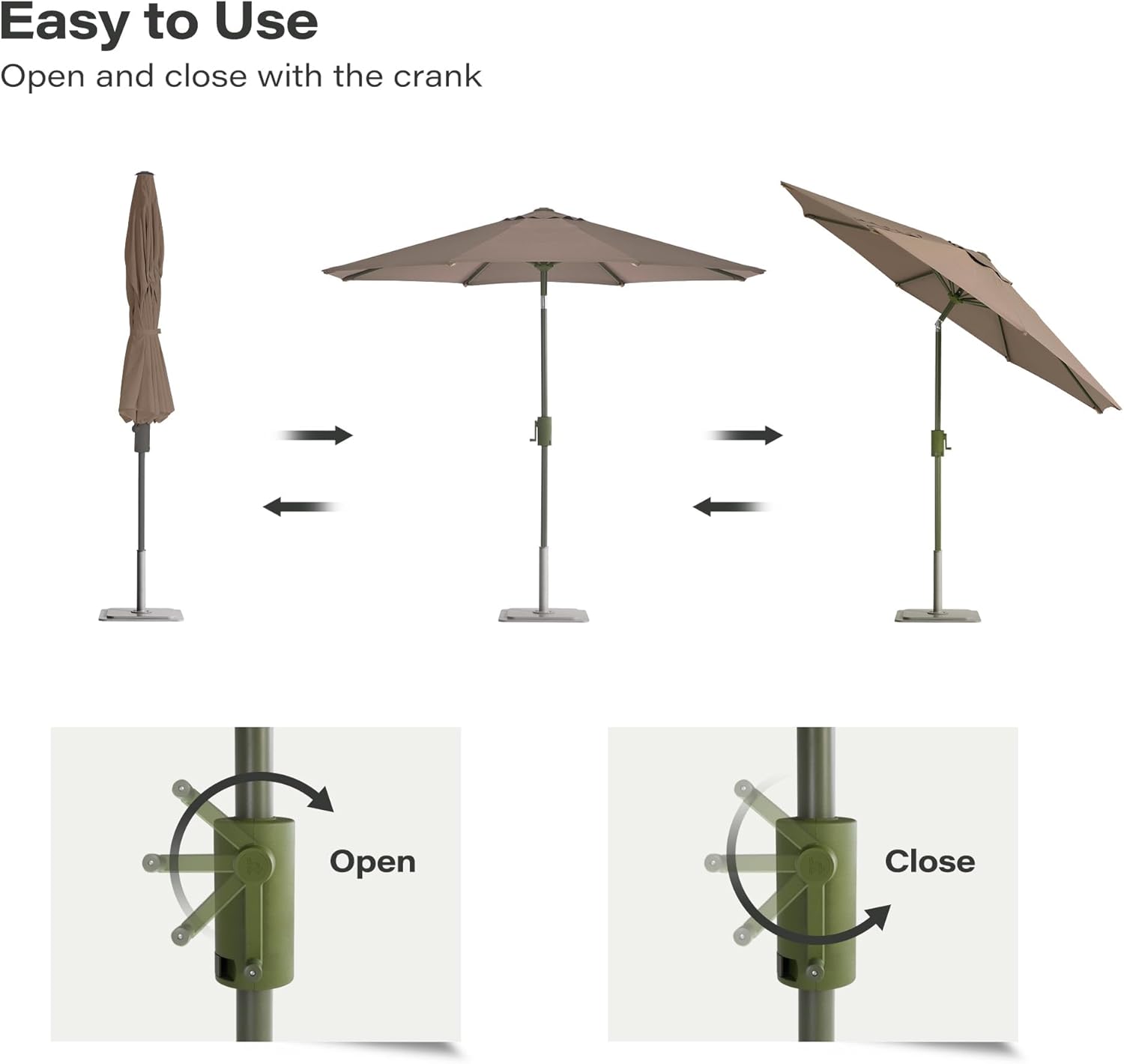 LAUSAINT HOME 6 Pieces Outdoor Dining Set with Umbrella