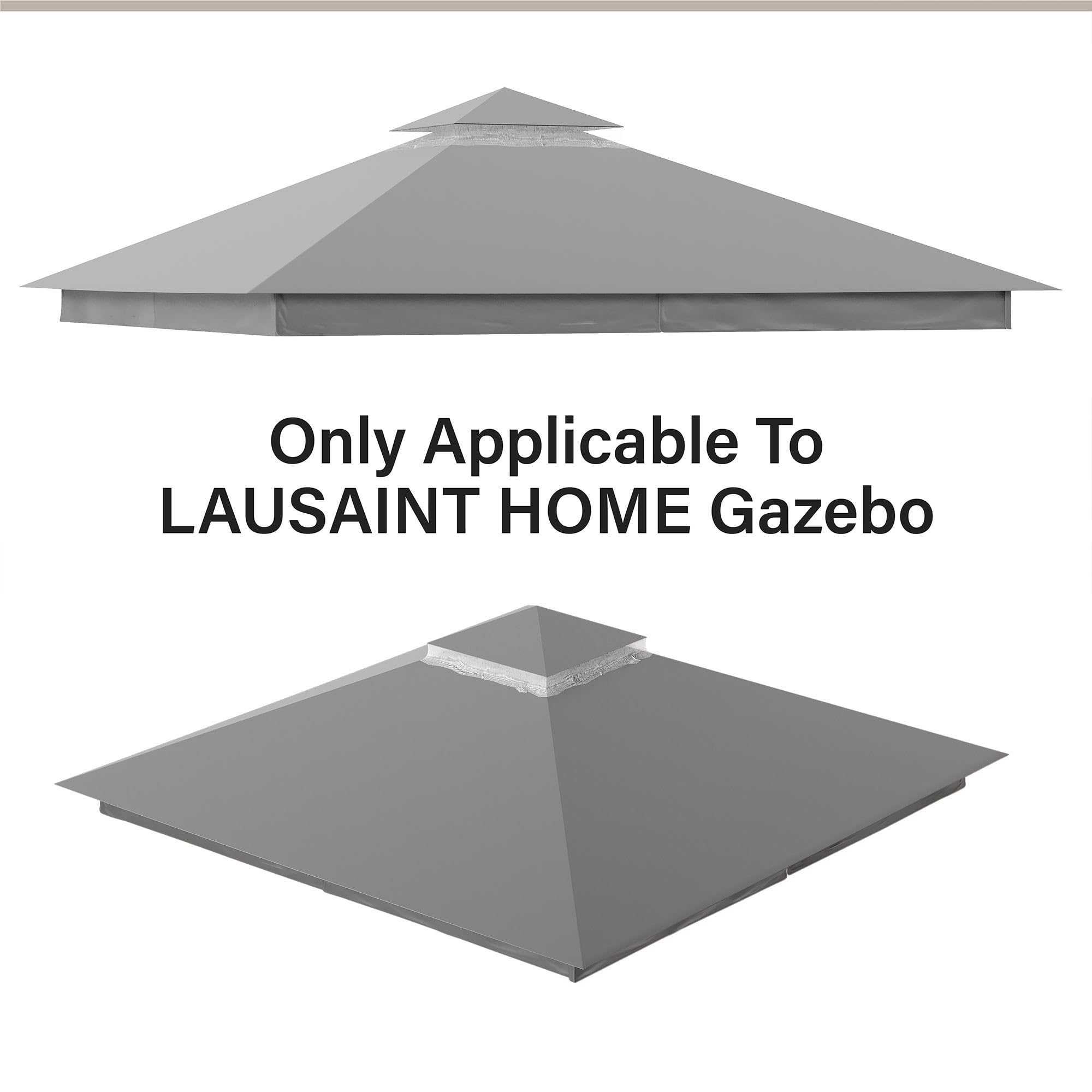 LAUSAINT HOME Gazebo Replacement Canopy Top 8&