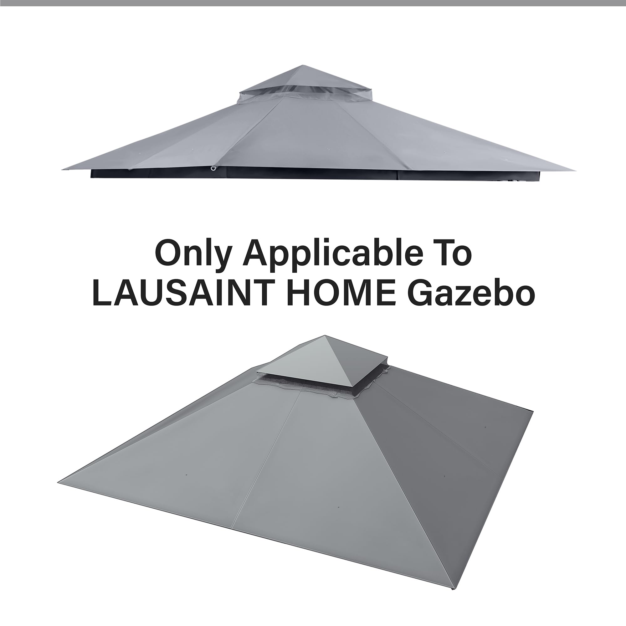 LAUSAINT HOME Gazebo Replacement Canopy Top 8&