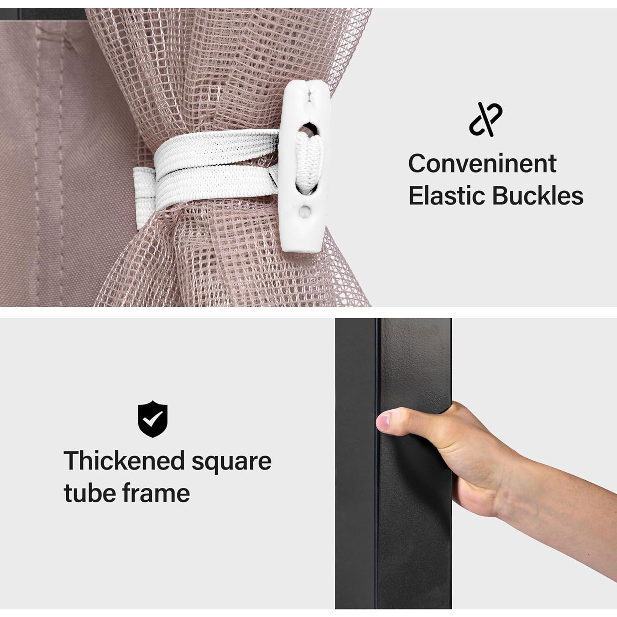 LAUSAINT HOME Patio Gazebo with Mosquito Mesh, Outdoor Gazebo Ventilated Double-Roof Design