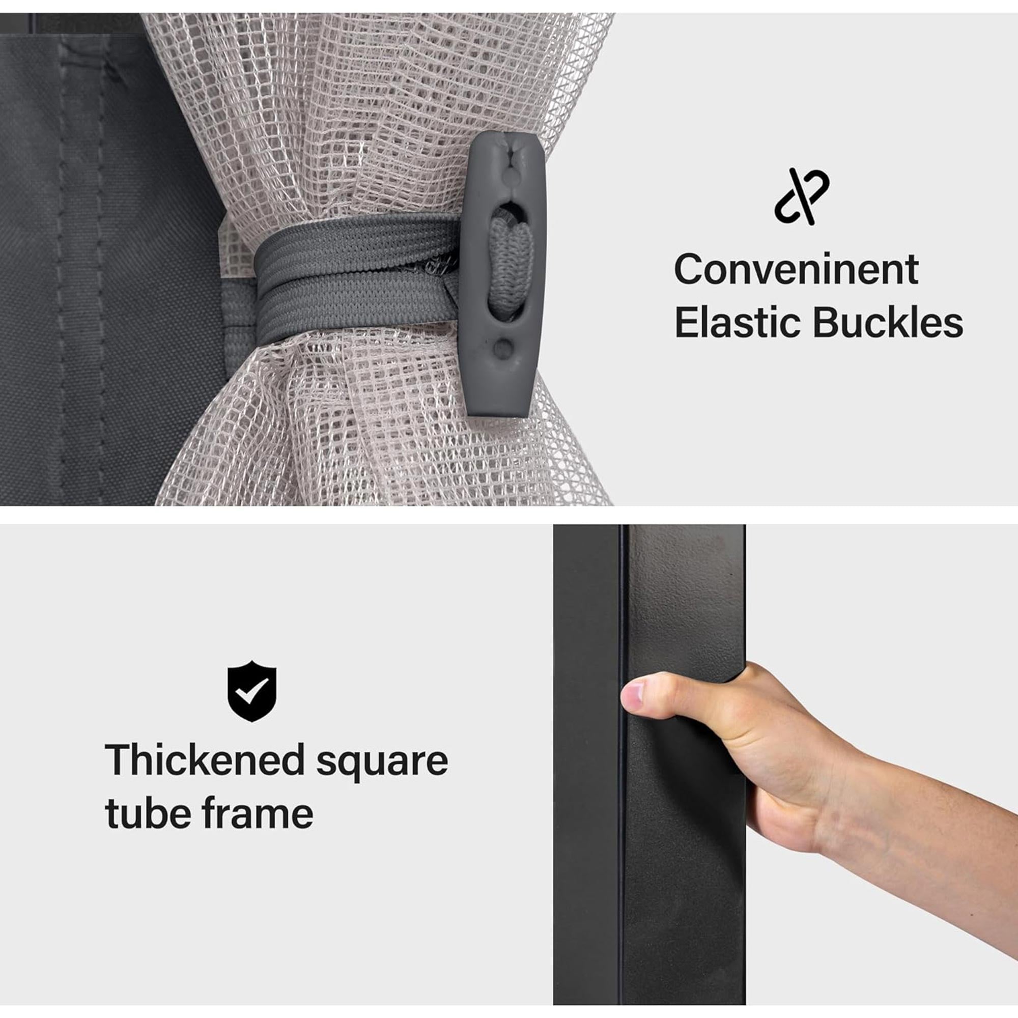 LAUSAINT HOME Patio Gazebo with Mosquito Mesh, Outdoor Gazebo Ventilated Double-Roof Design