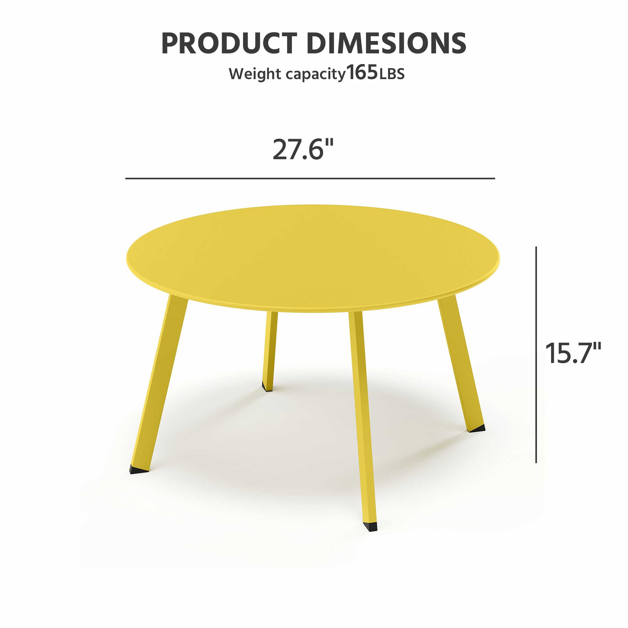LAUSAINT HOME 27.6" Round Outdoor Coffee Table