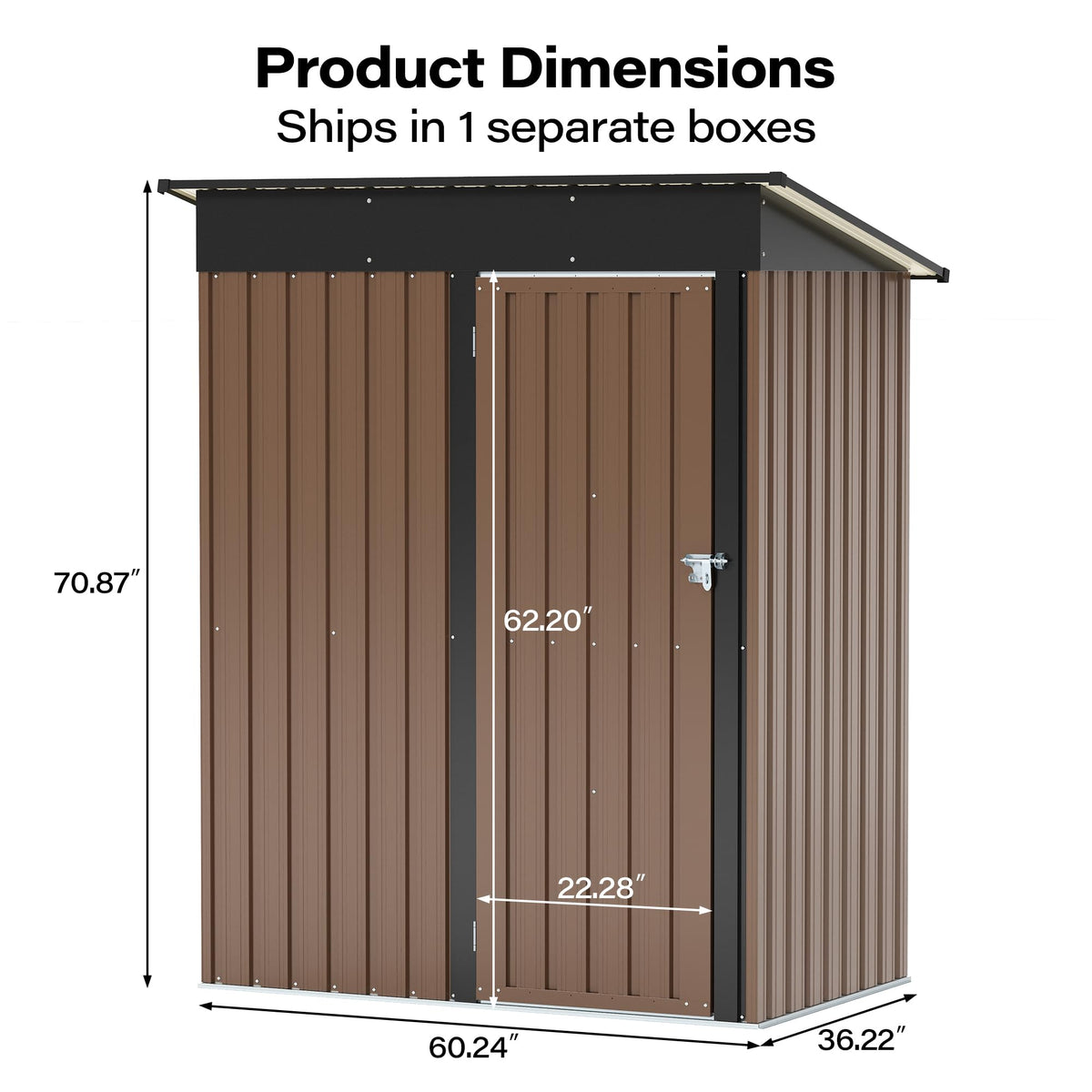 LAUSAINT HOME 10 x 3 FT 2-in-1 Metal Outdoor Storage Shed with Hardtop Gazebo, Lockable Galvanized Steel Lean-to Tool Shed with Sloped Roof, Black