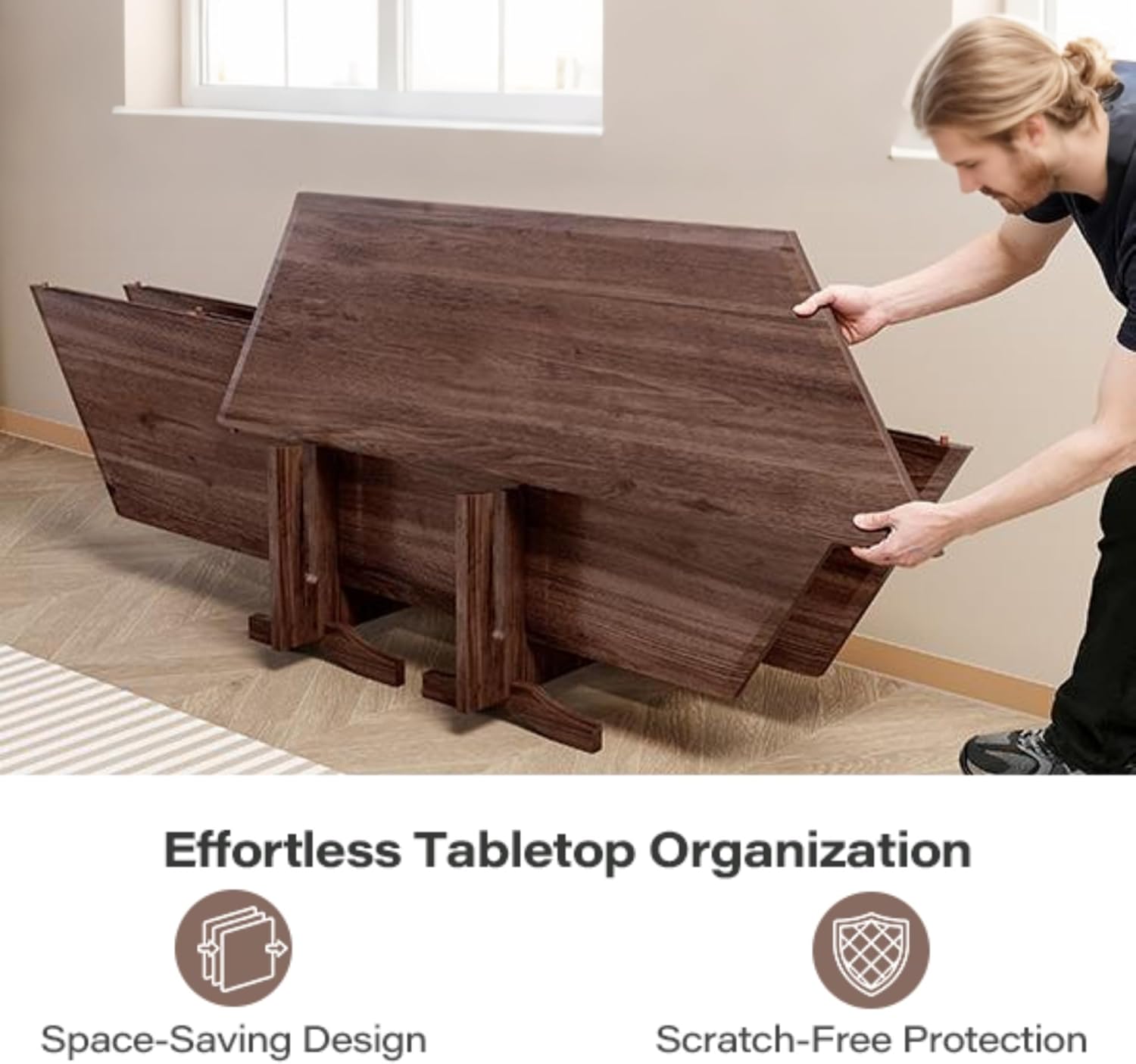 LAUSAINT HOME Board Game Table Storage Rack Set