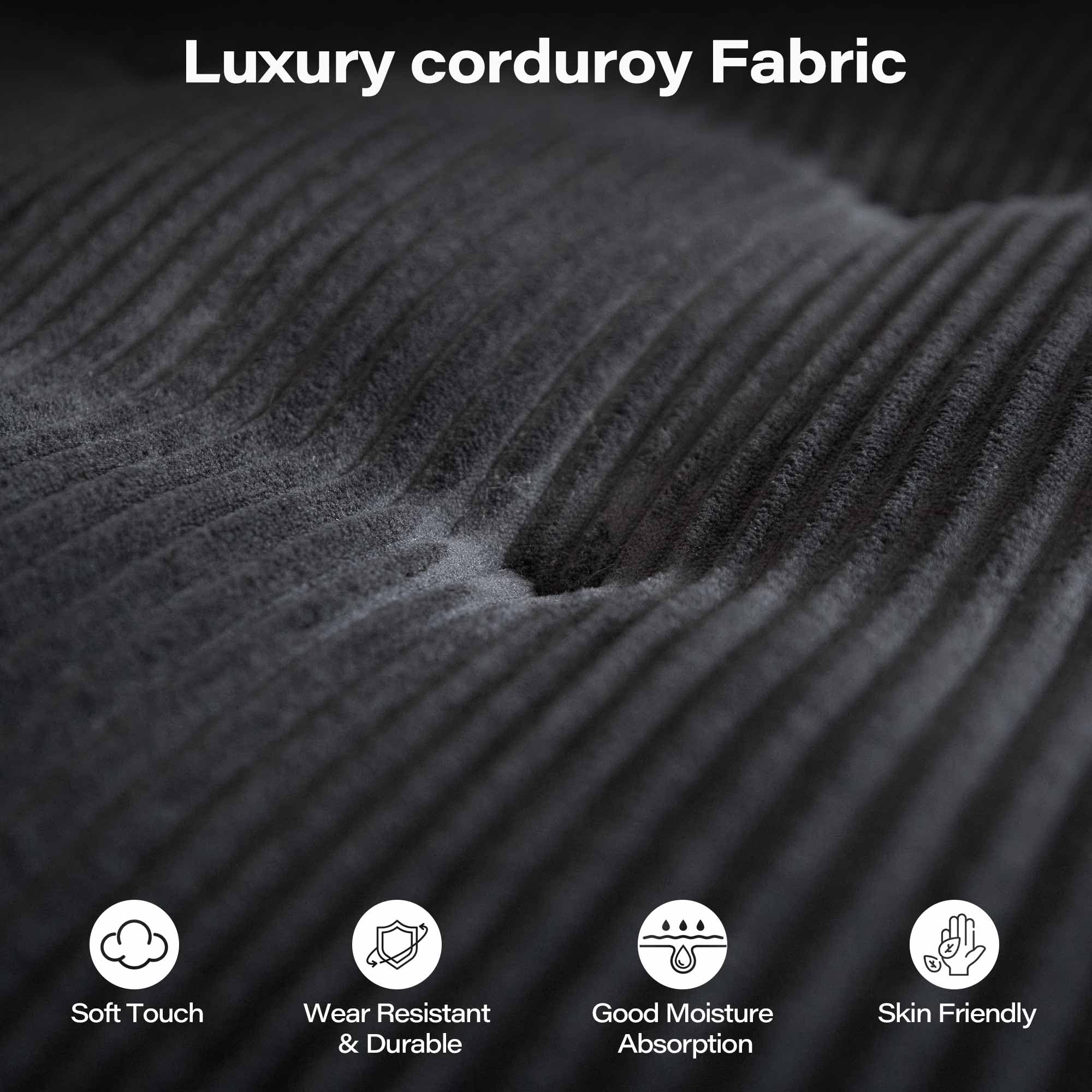 LAUSAINT HOME Folding Sofa Bed, 4 in 1 Convertible Sleeper Chair with High-Density Foam & Pillow, Portable Comfy Folding Chair Bed Floor Lounge for Living Room and Bedroom, Black