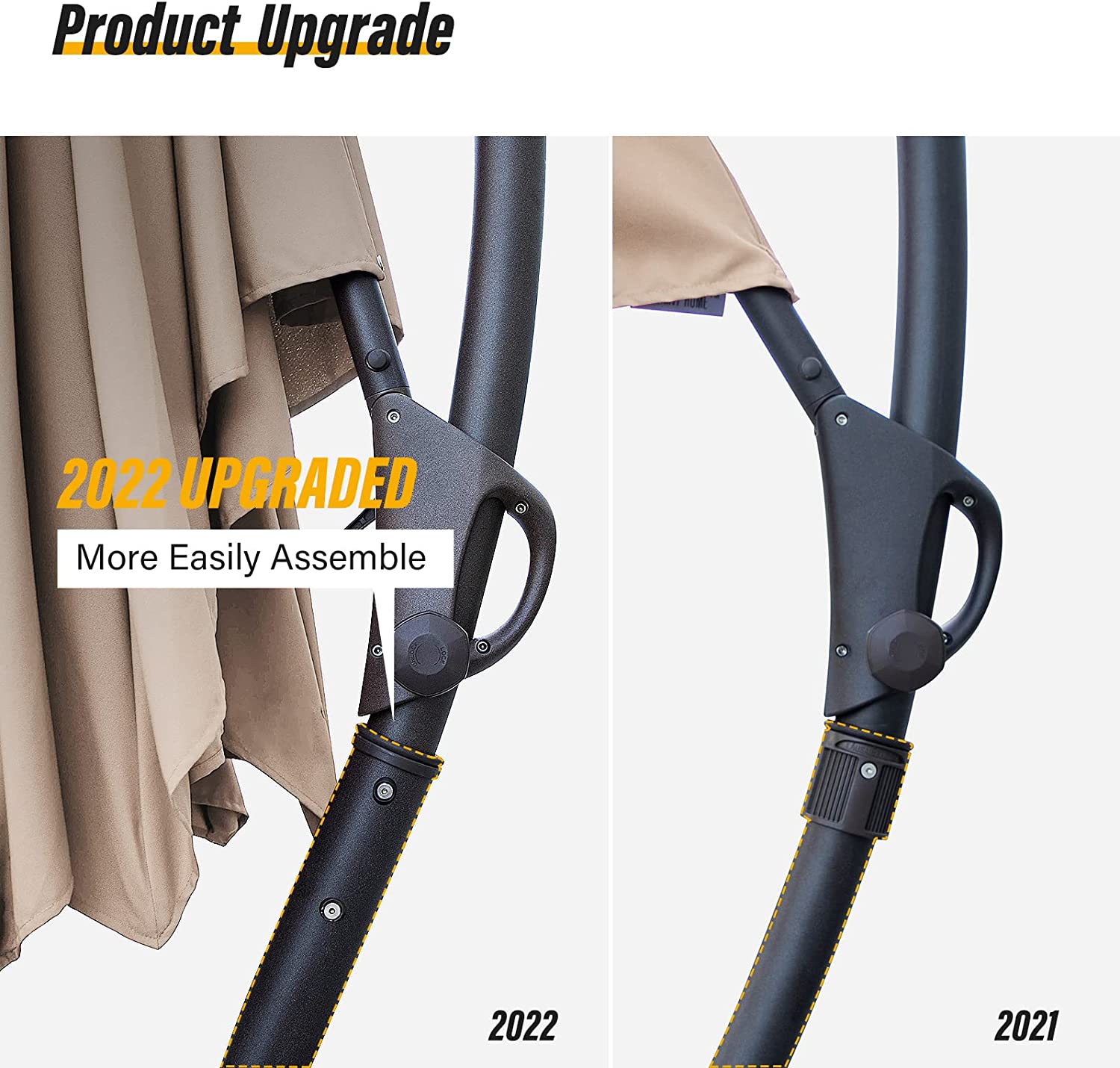 LAUSAINT HOME Quick-Setup Cantilever Umbrella