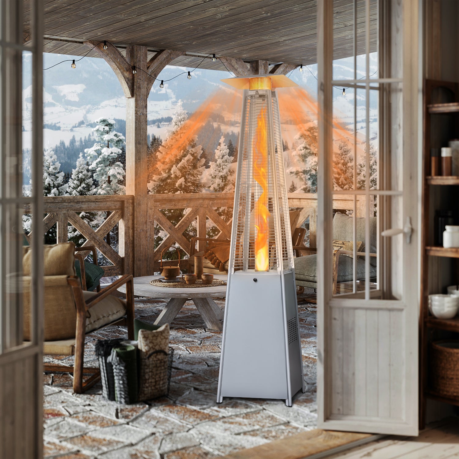 Lausaint Home 48,000BTU Outdoor Standing Heater