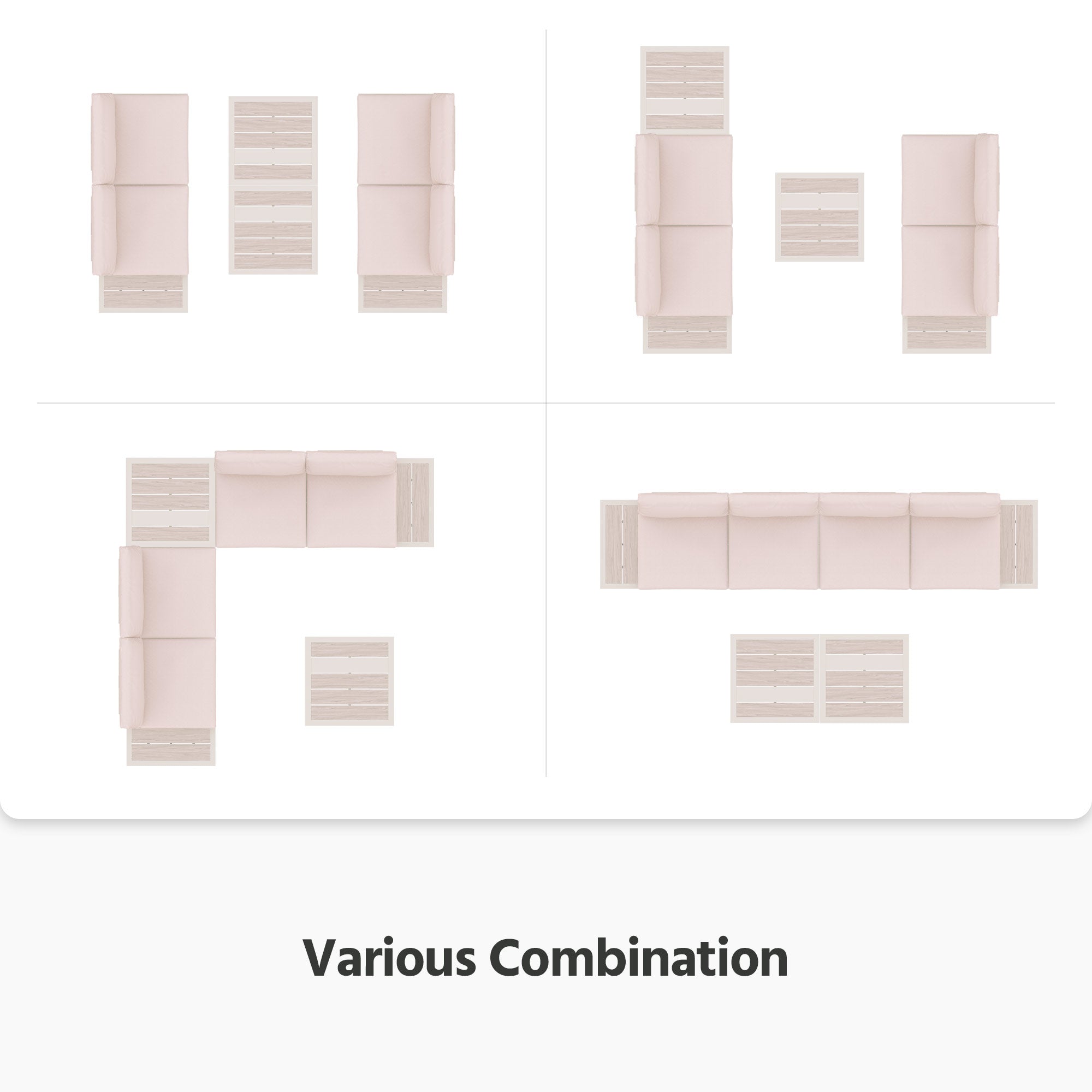LAUSAINT HOME 8 Pieces Patio Furniture Set
