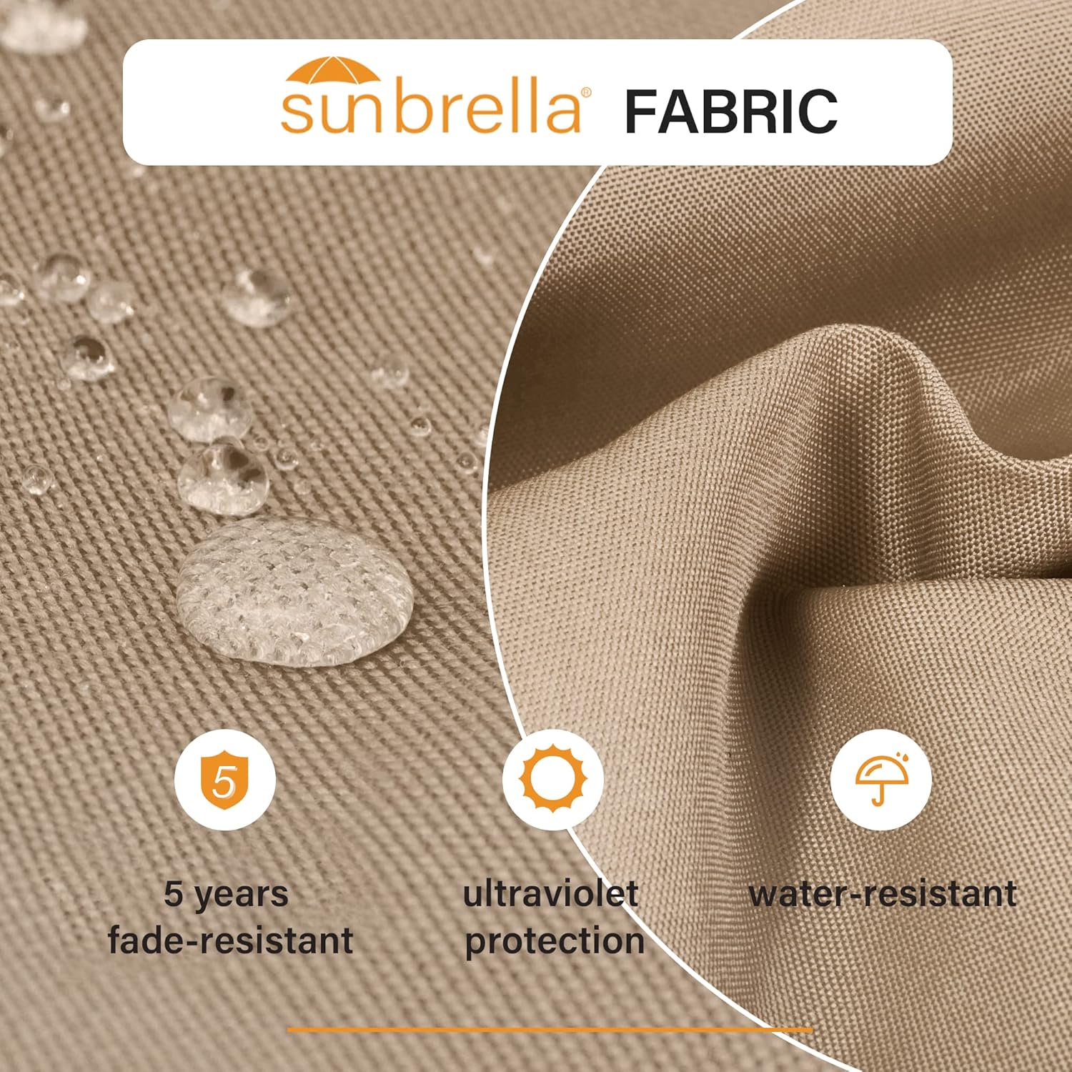 LAUSAINT HOME Outdoor Patio Umbrella with Base Included, Large Sun Shade Cantilever Umbrella Deluxe Curvy