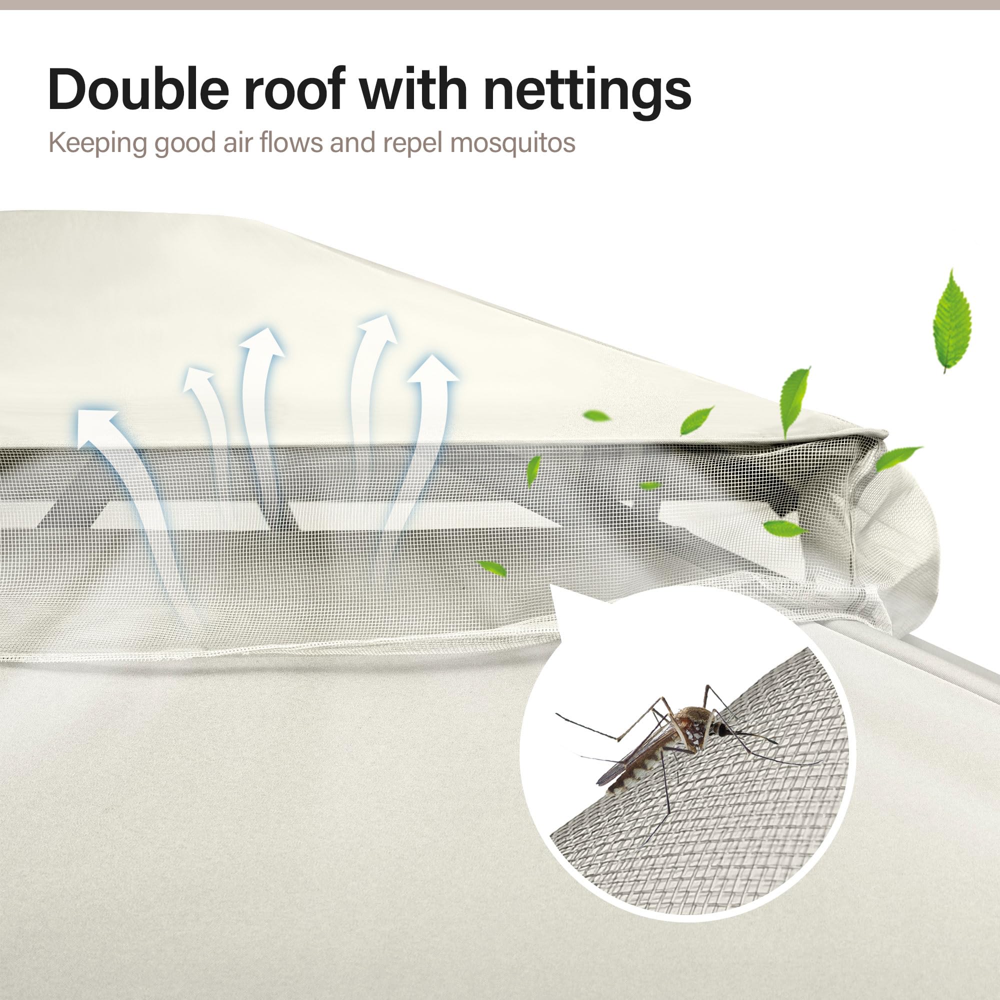 LAUSAINT HOME Semi-Permanent Outdoor Patio Gazebo 10&