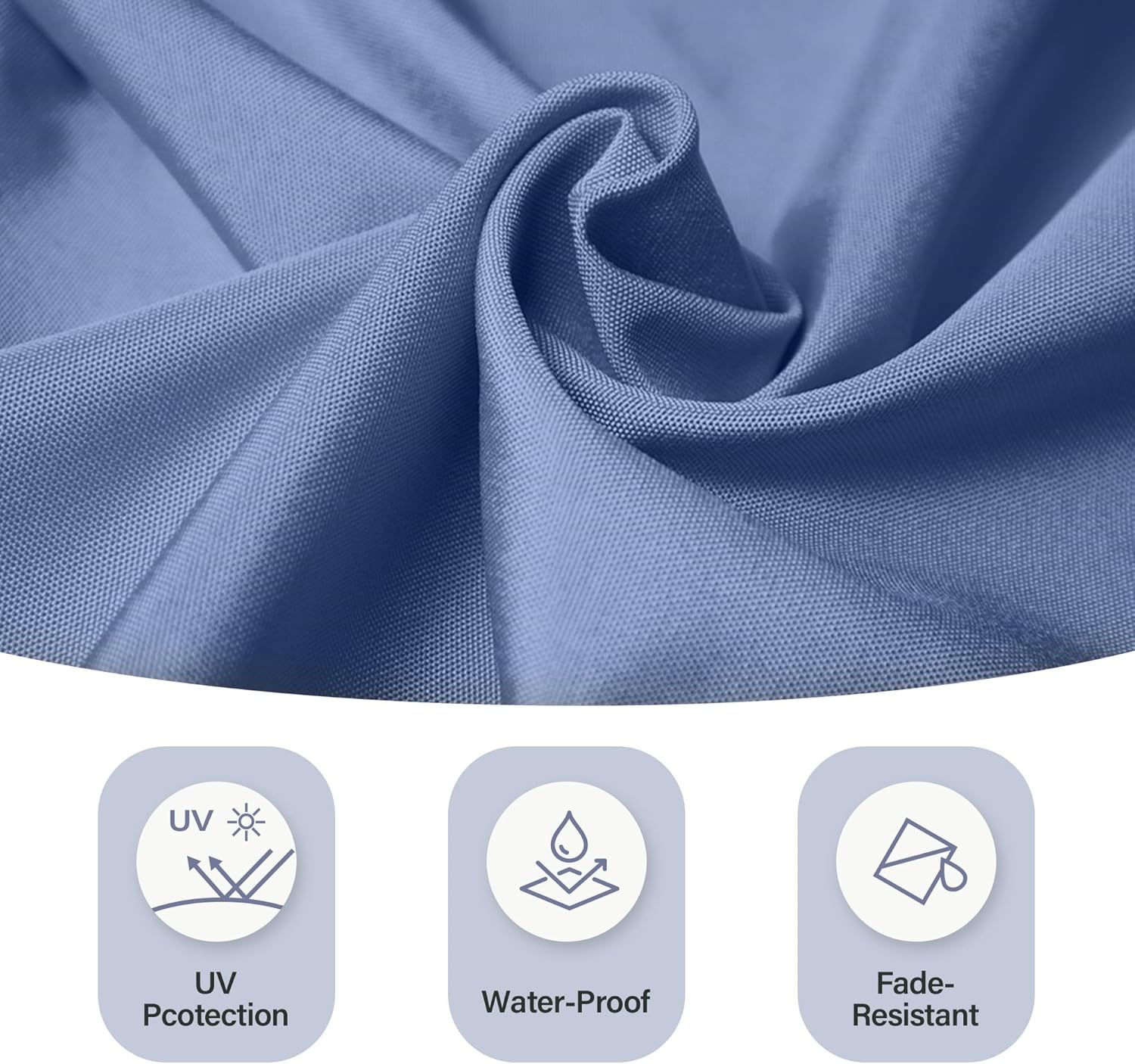 LAUSAINT HOME Outdoor Patio Umbrella with Base Included, Large Sun Shade Cantilever Umbrella Deluxe Curvy